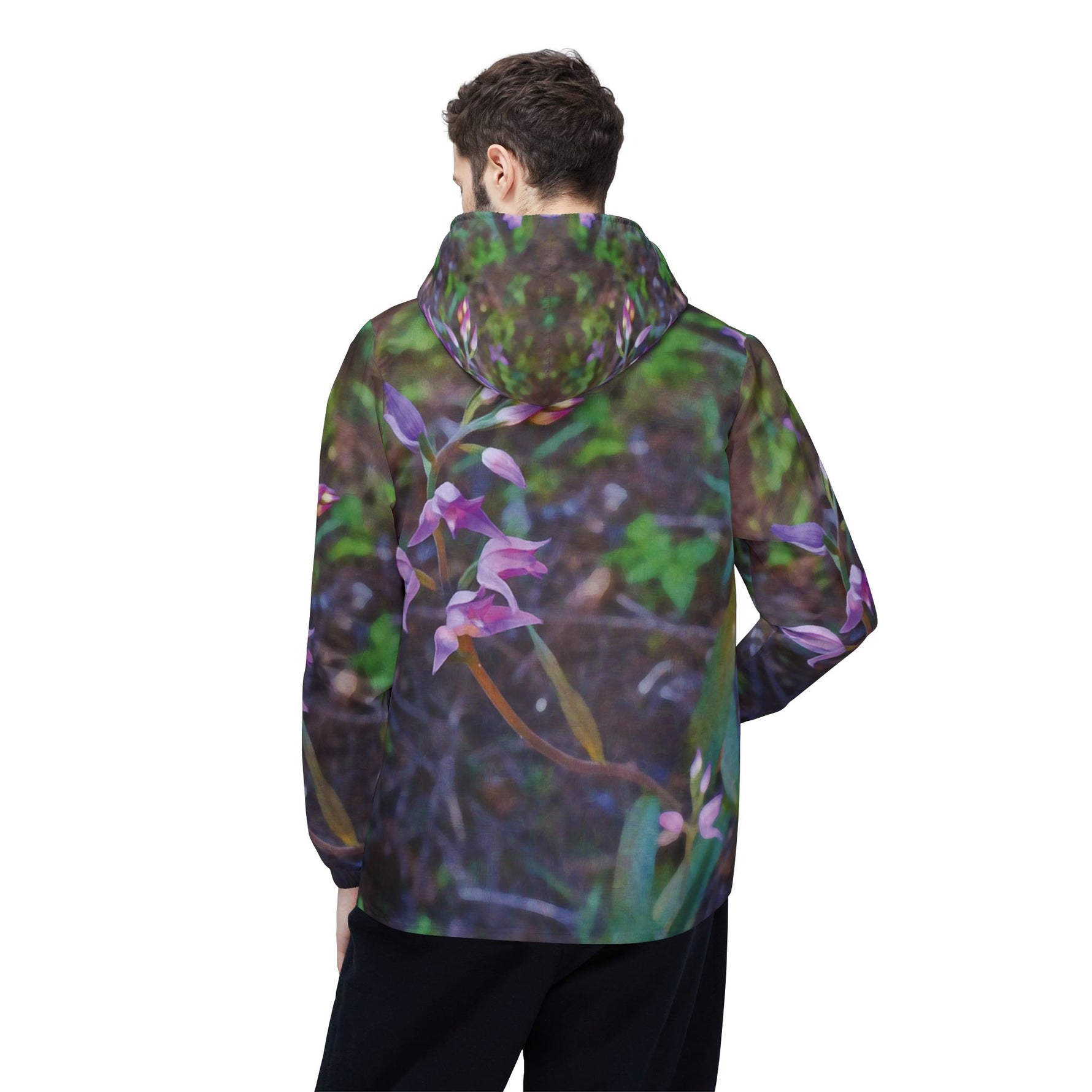 Windbreaker Jacket - Flower of Cephalanthera Rubra