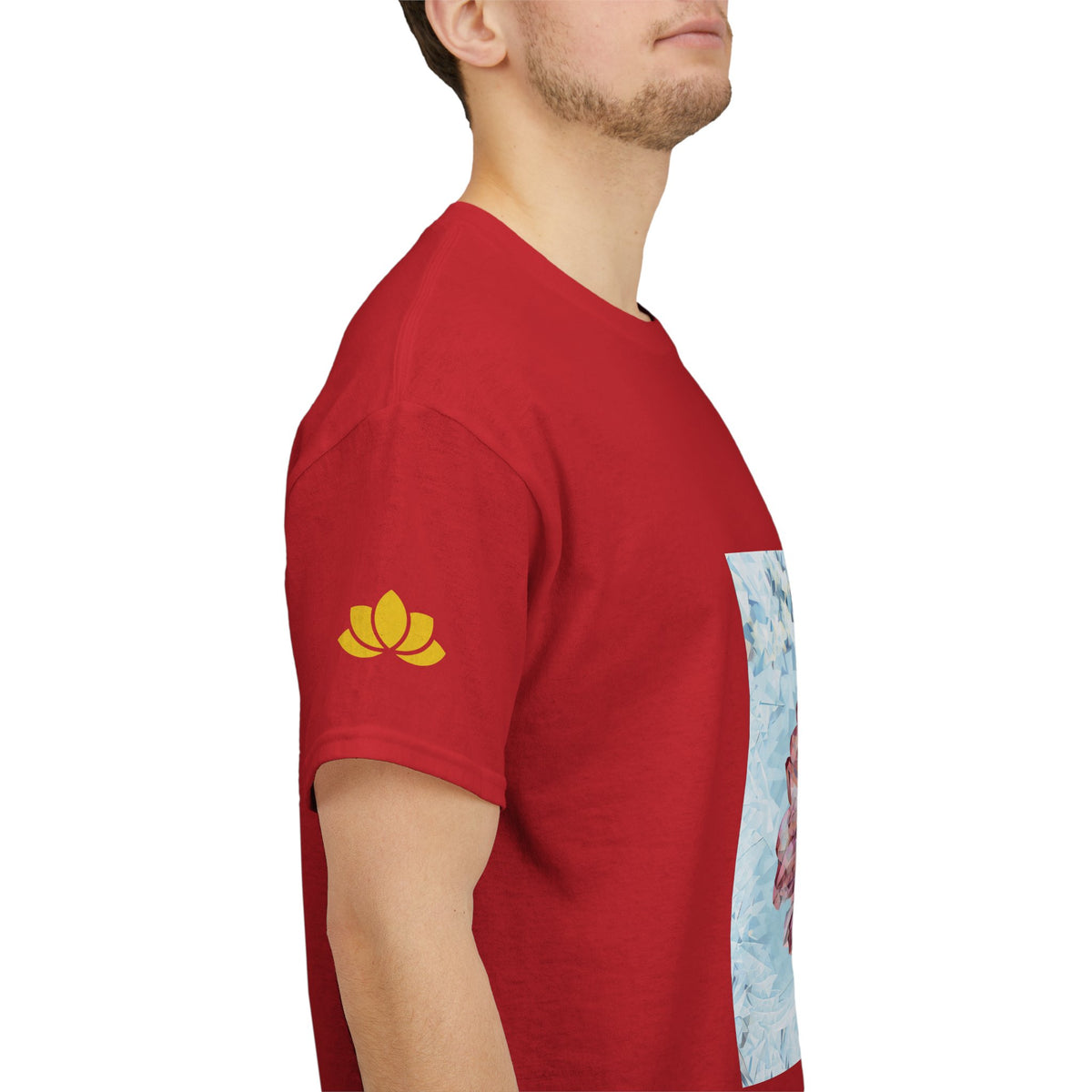 Unisex Heavy Cotton Tee - Poly Art - Flower of Dahlia (Variant 2)