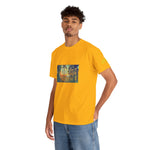 Unisex Heavy Cotton Tee - Poly Art - Forest Sunset (Variant 1)