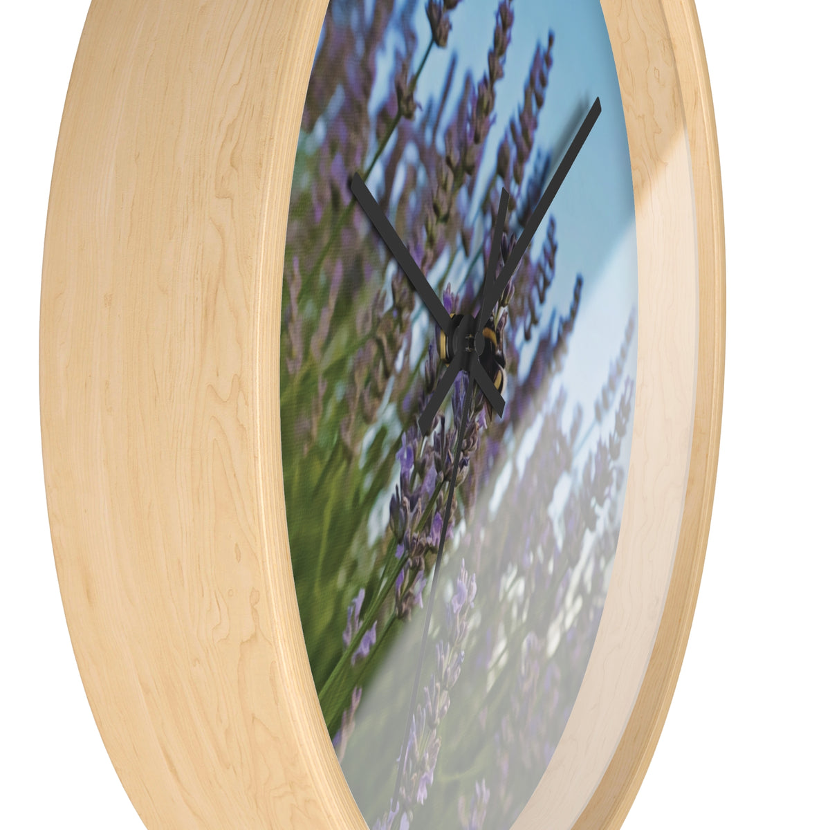 Wall Clock - Flower of Lavender with Bombus Insect (Variant 1)