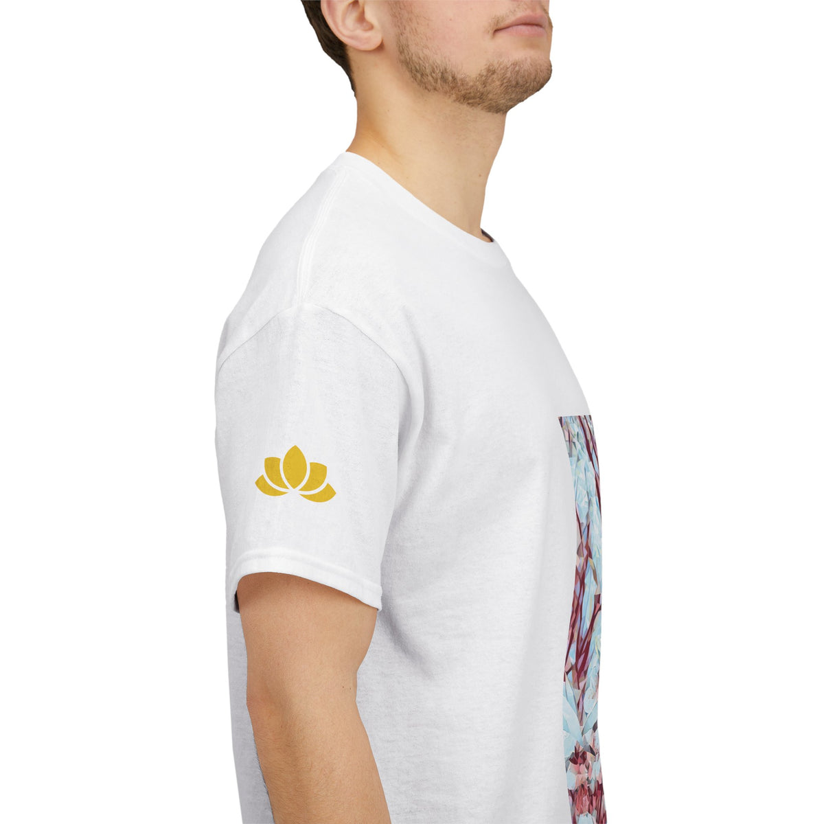 Unisex Heavy Cotton Tee - Poly Art - Apple's Tree Flower (Variant 4)