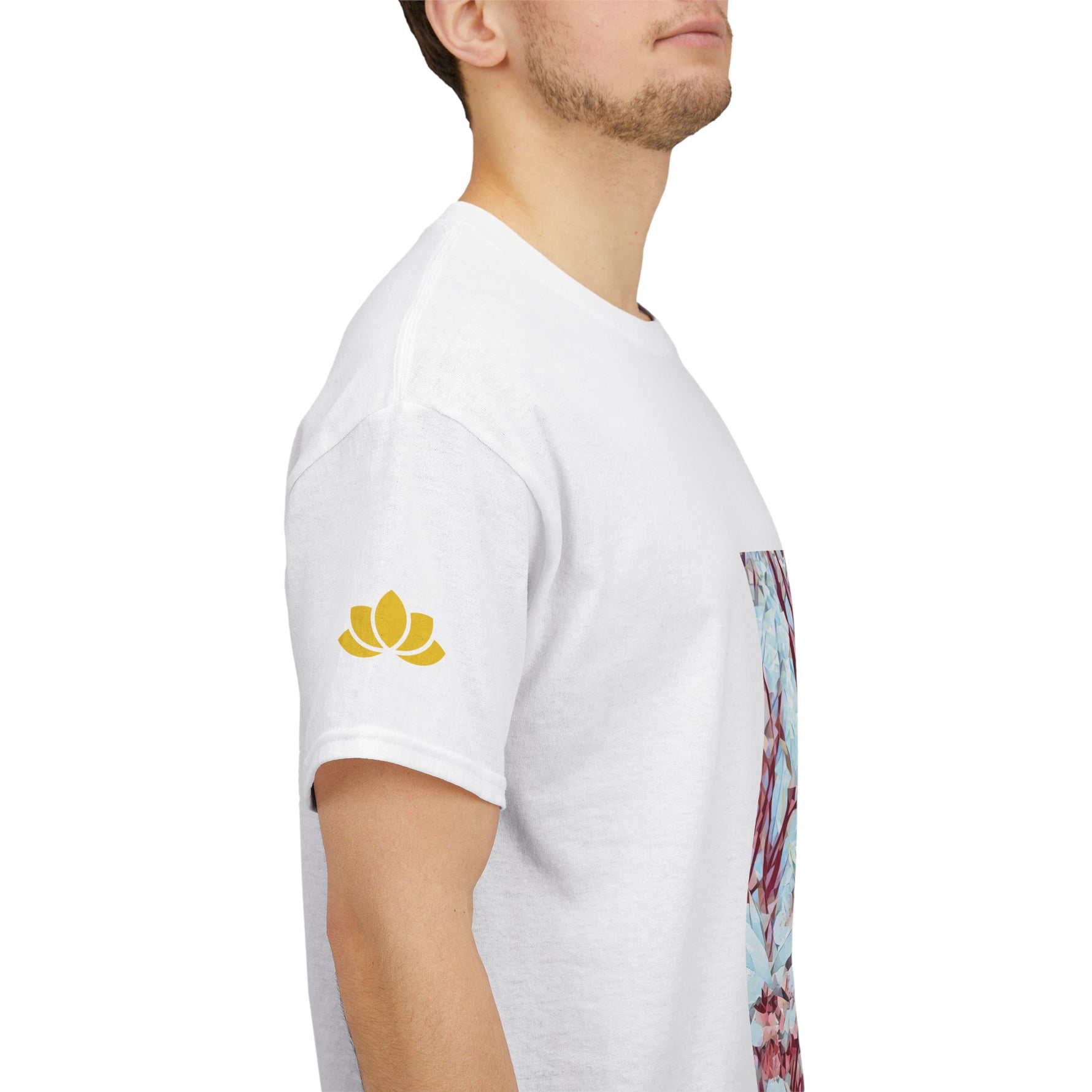 Unisex Heavy Cotton Tee - Poly Art - Apple's Tree Flower (Variant 4)