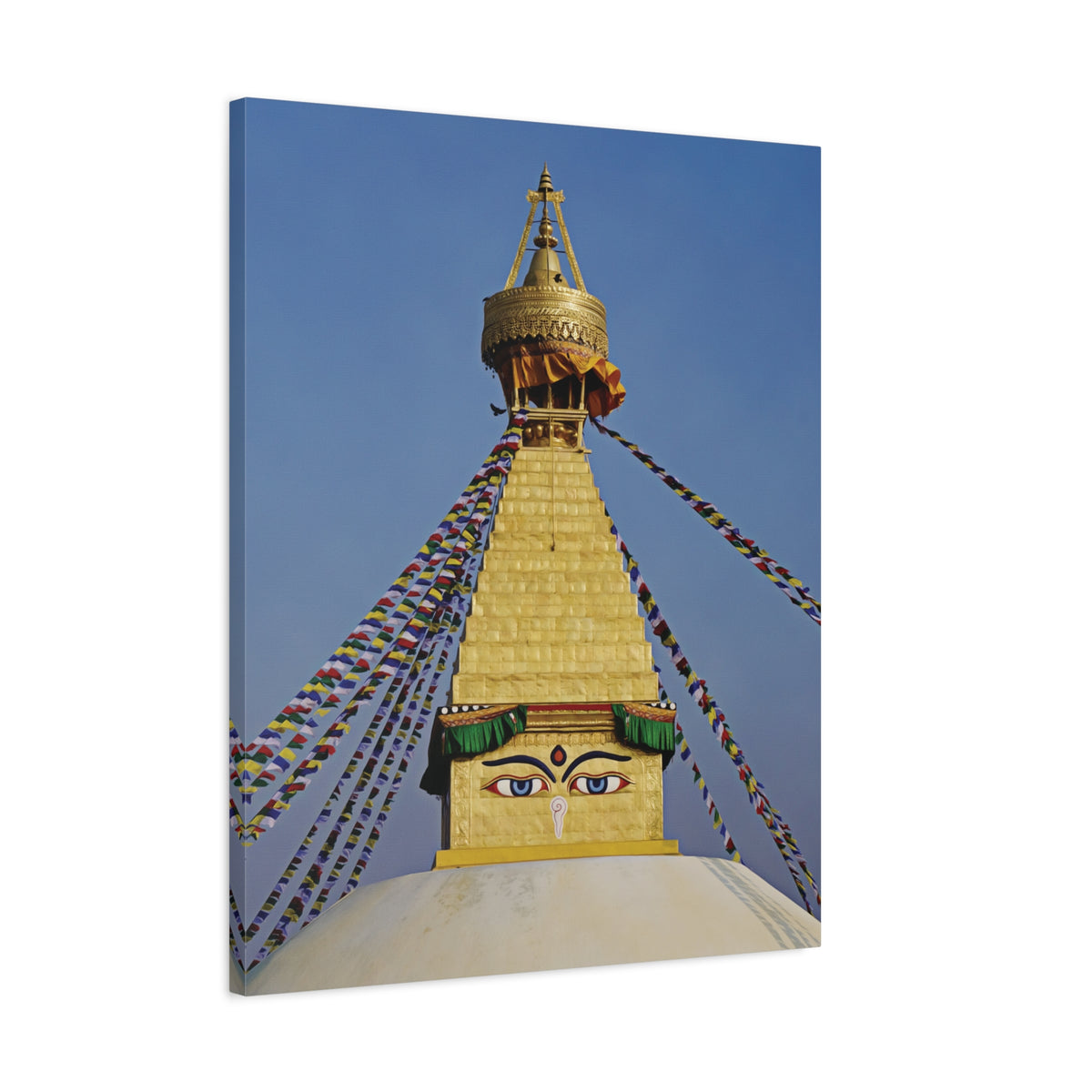Stretched Matte Canvas - Nepal, Stupa with Buddha's Eyes (Variant 5)