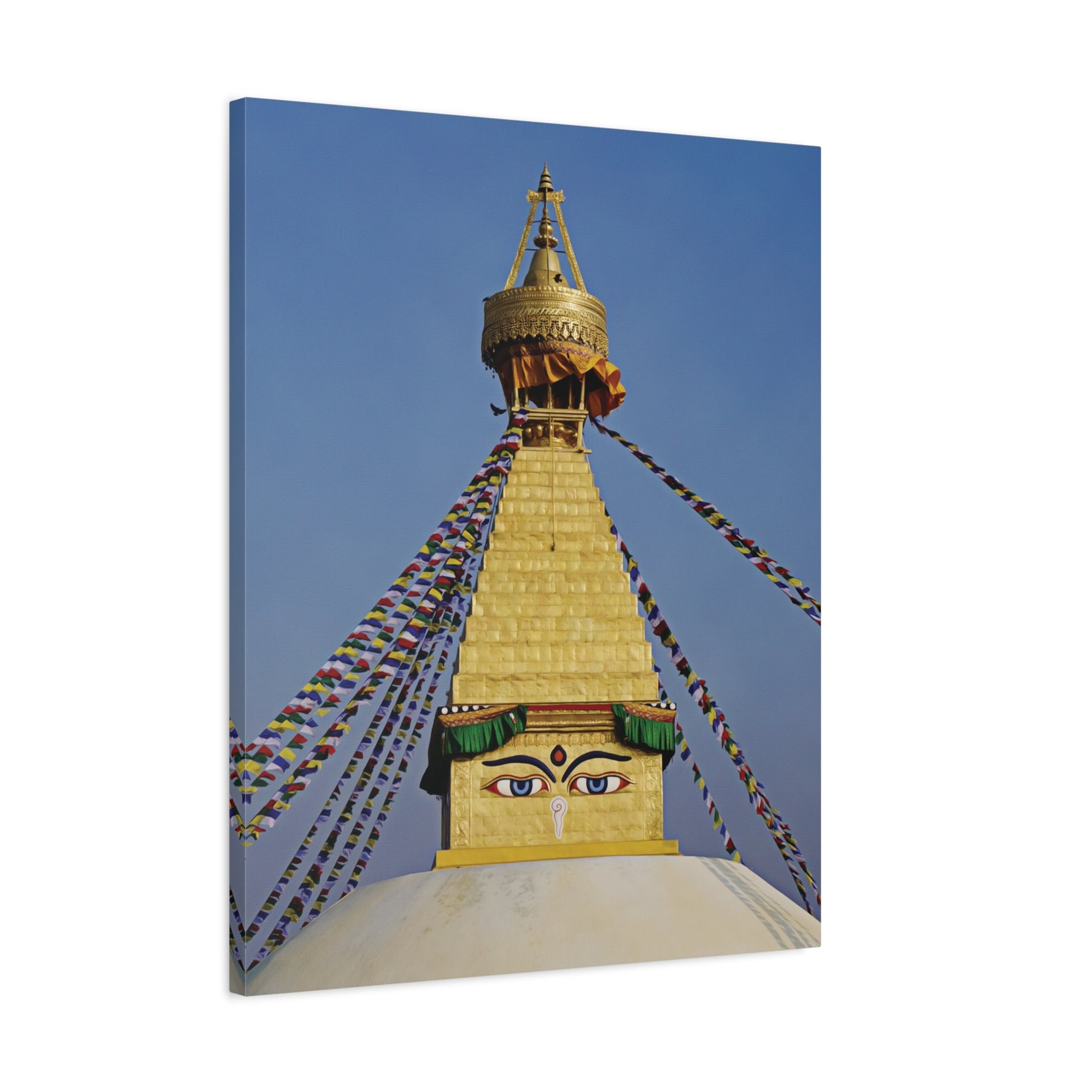 Stretched Matte Canvas - Nepal, Stupa with Buddha's Eyes (Variant 5)