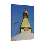 Stretched Matte Canvas - Nepal, Stupa with Buddha's Eyes (Variant 4)