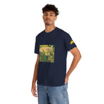 Unisex Heavy Cotton Tee - Poly Art - Rosehip Plant