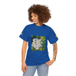 Unisex Heavy Cotton Tee - Poly Art - Flower, White