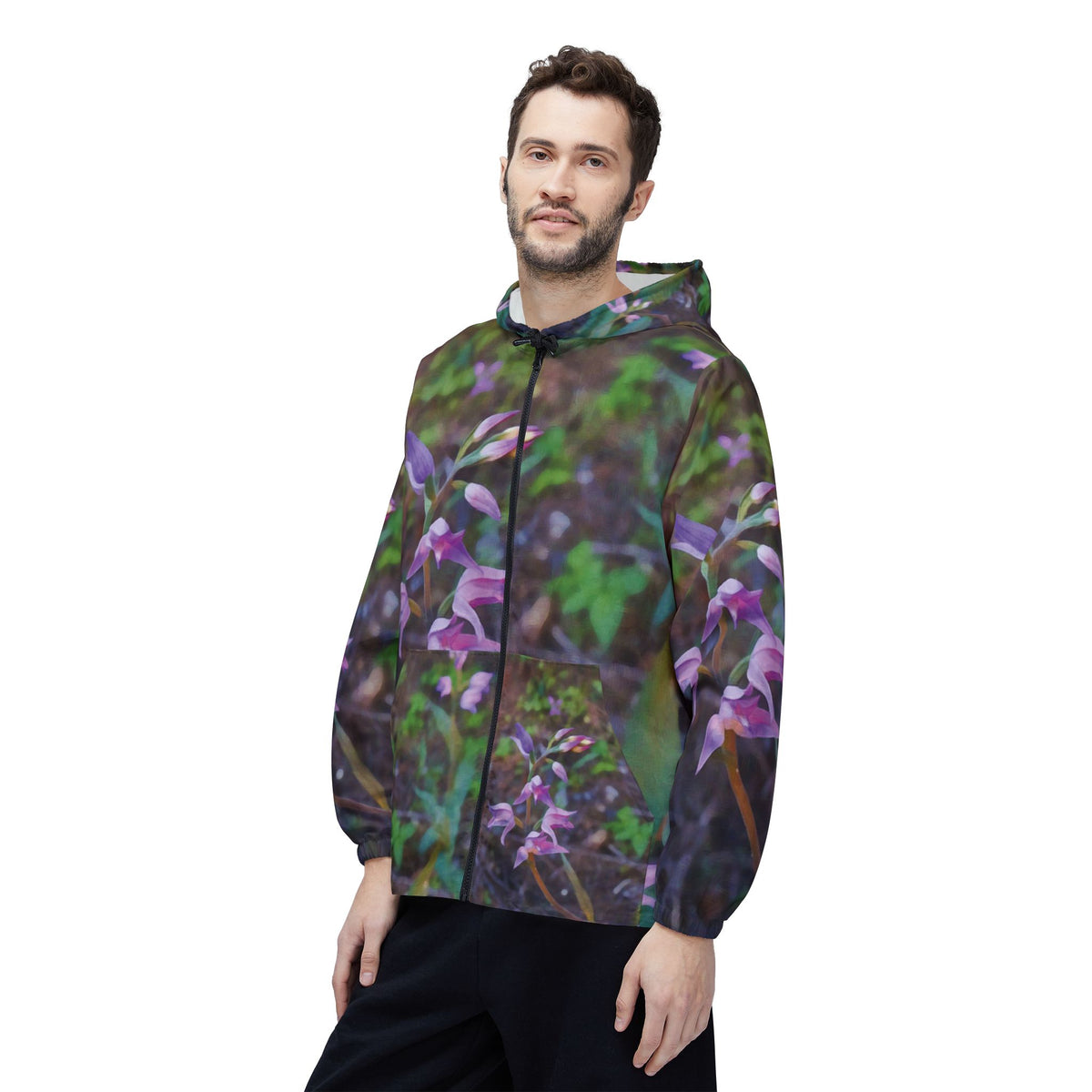 Windbreaker Jacket - Flower of Cephalanthera Rubra