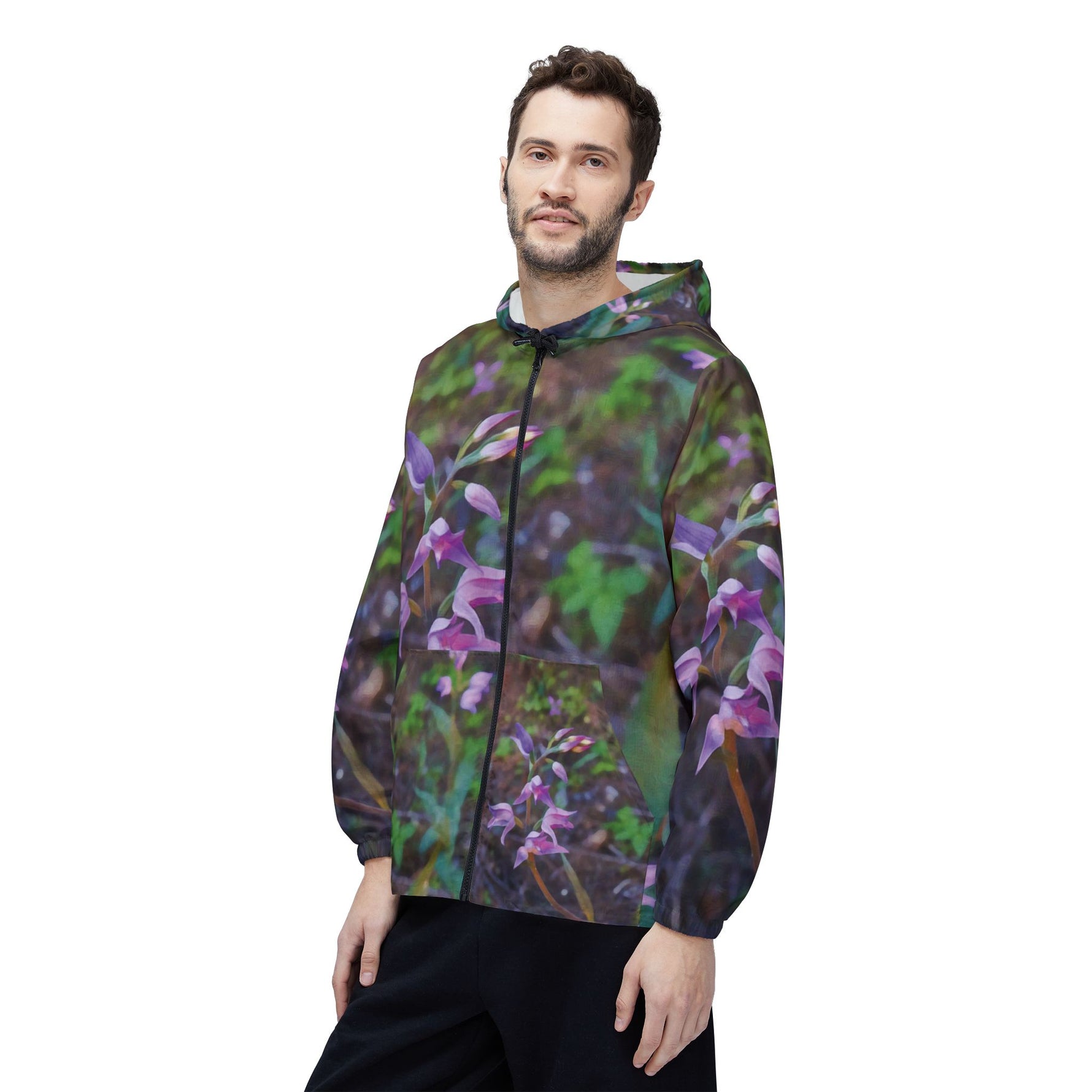 Windbreaker Jacket - Flower of Cephalanthera Rubra