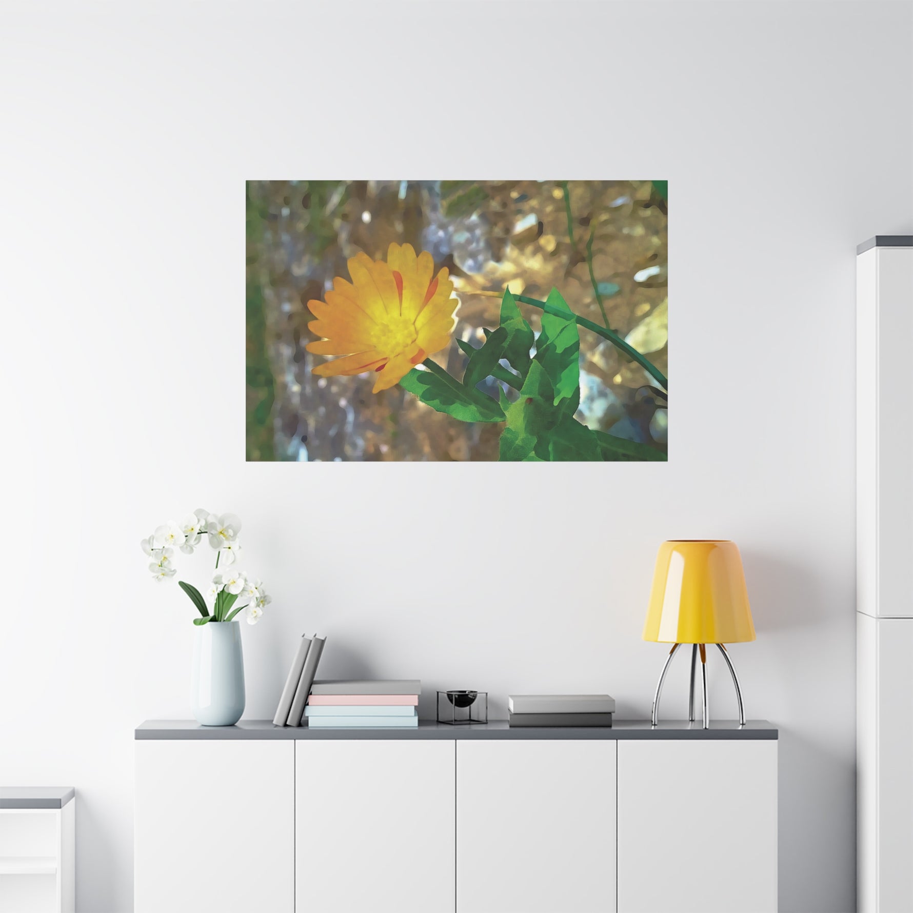 Stretched Matte Canvas - Flower of Calendula