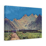 Stretched Matte Canvas - Poly Art - China's Guilin Hills