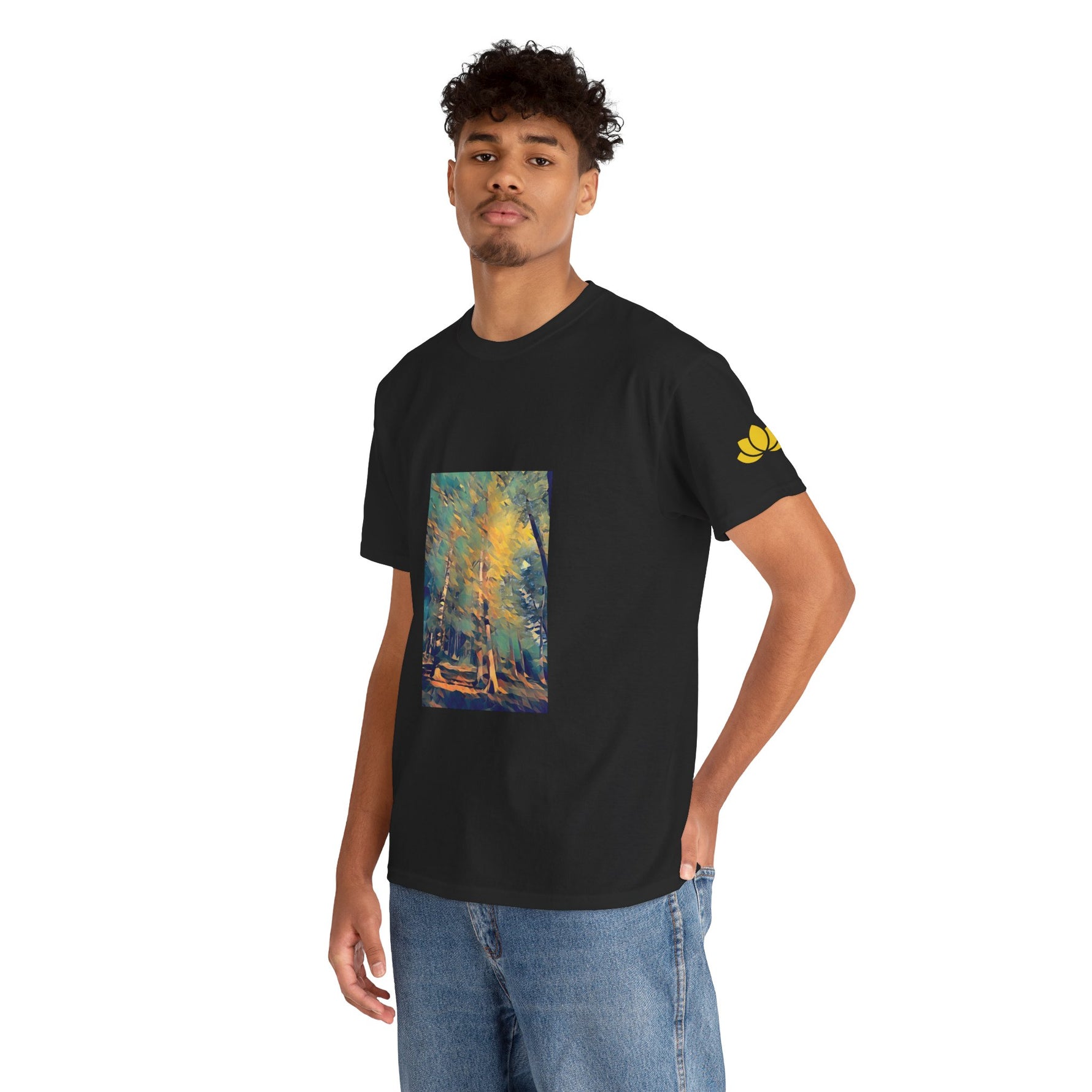 Unisex Heavy Cotton Tee - Poly Art - Forest (Variant 2)