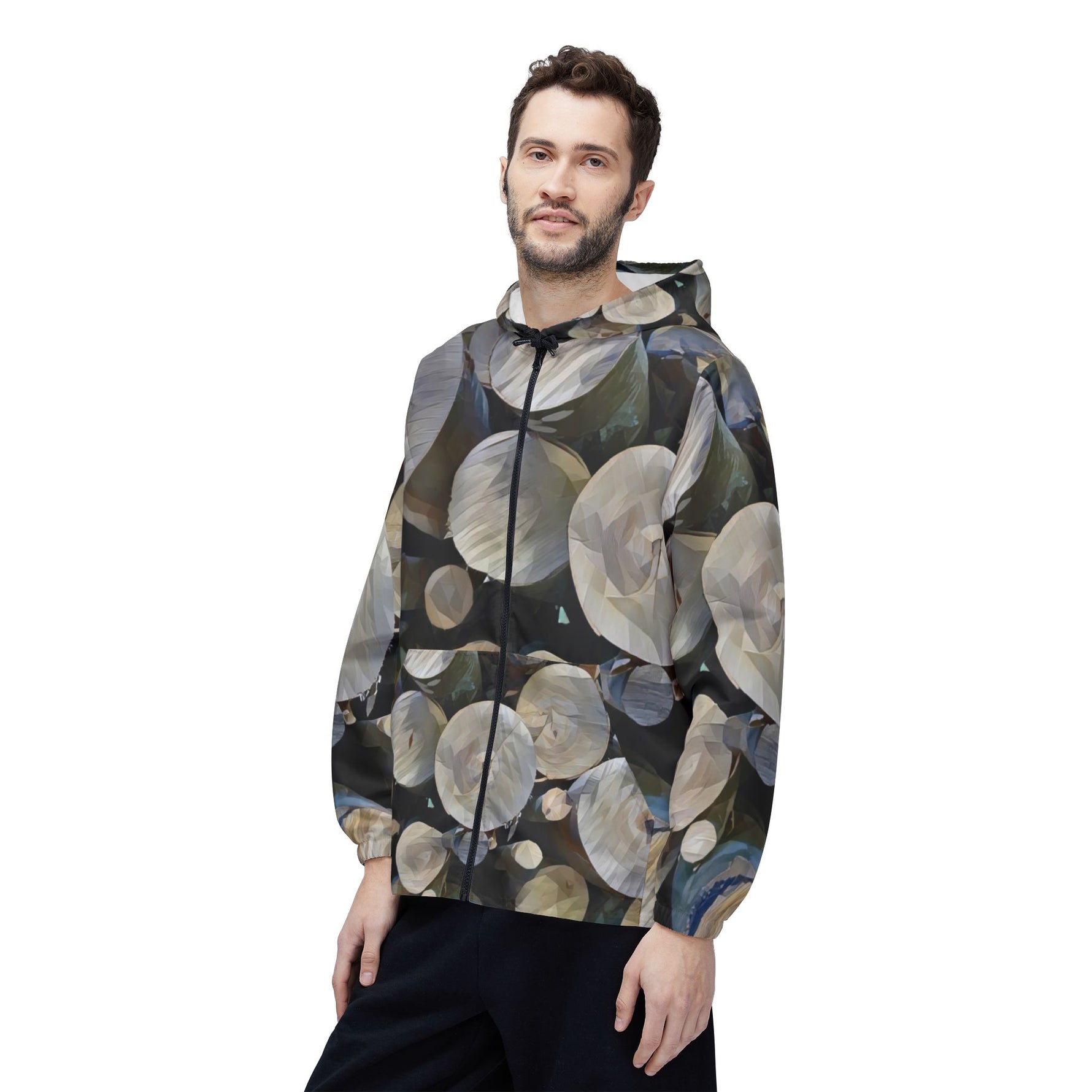 Windbreaker Jacket - Poly Art - Wooden Trunks (Variant 1)