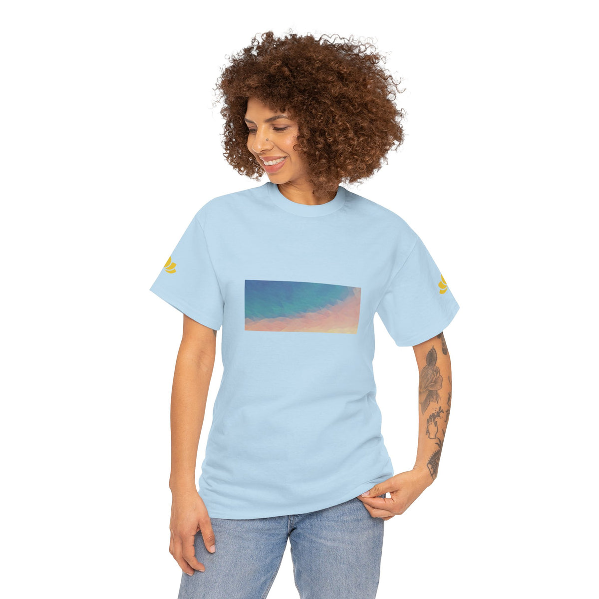 Unisex Heavy Cotton Tee - Poly Art - Sunset Sky (Variant 2)