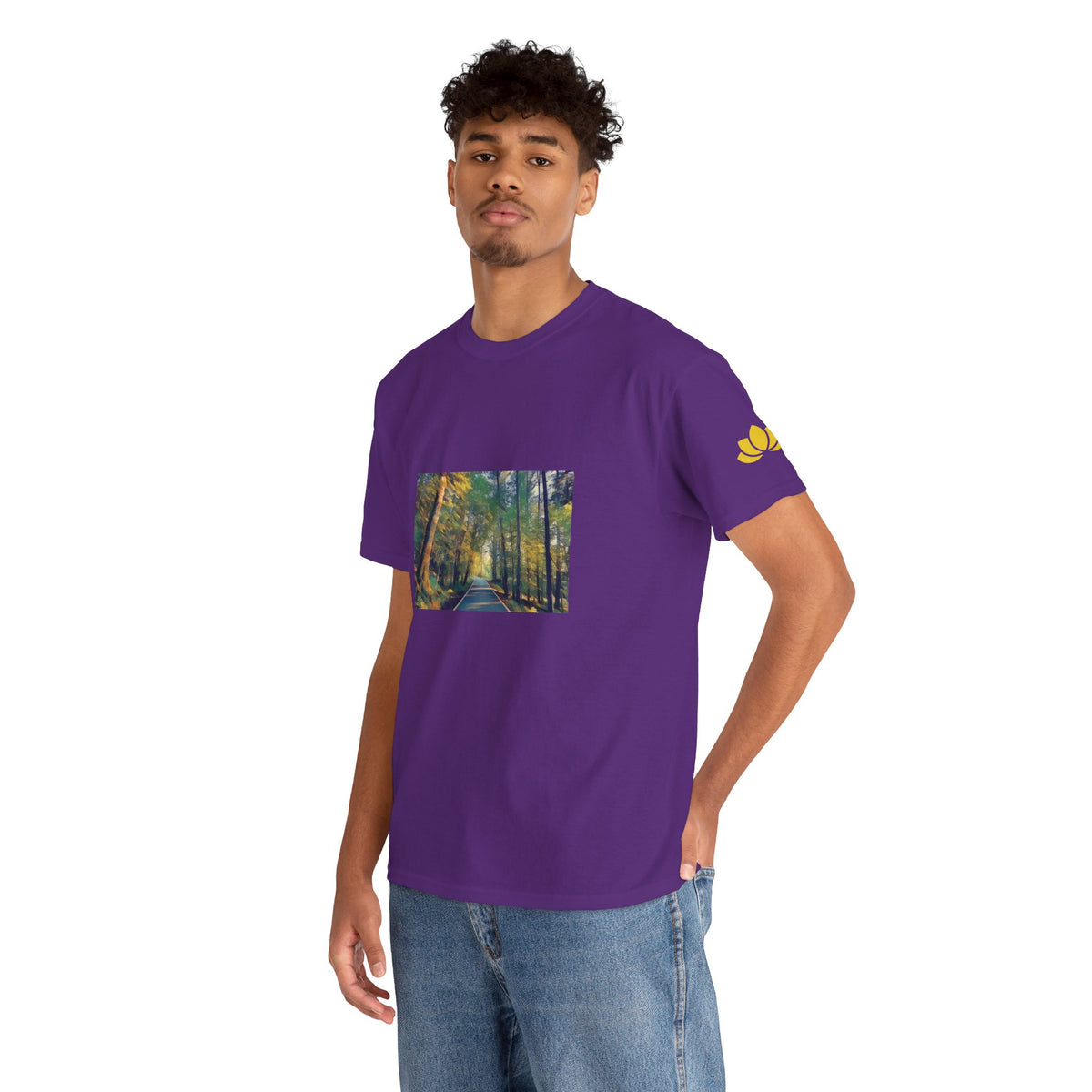 Unisex Heavy Cotton Tee - Poly Art - Forest (Variant 4)