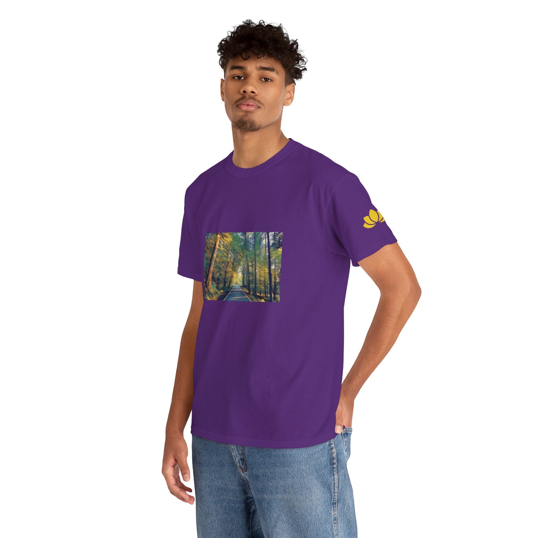 Unisex Heavy Cotton Tee - Poly Art - Forest (Variant 4)