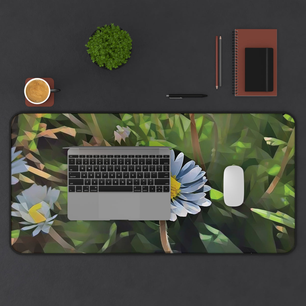 Desk Mat - Poly Art - Flower of Daisies (Variant 4)