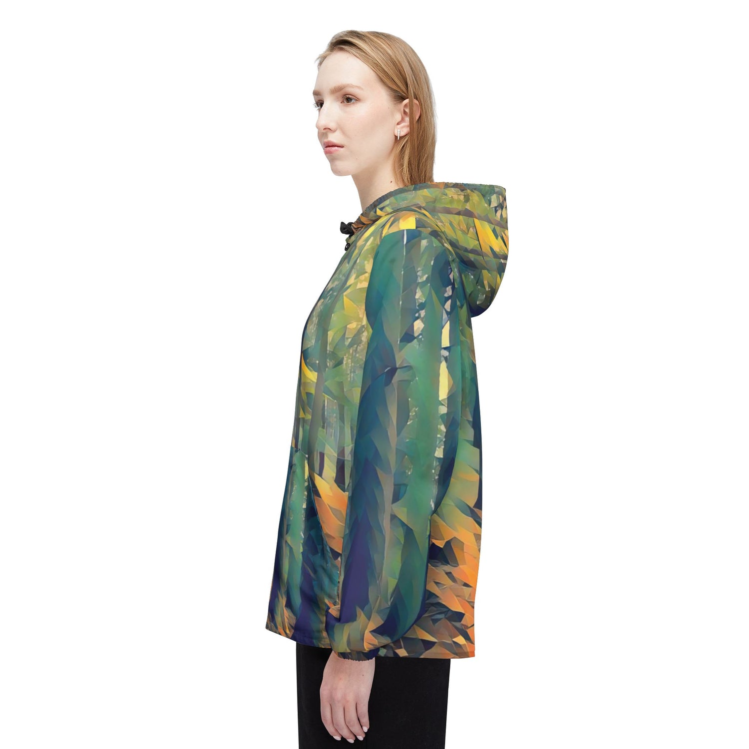 Windbreaker Jacket - Poly Art - Forest, a Path (Variant 2)