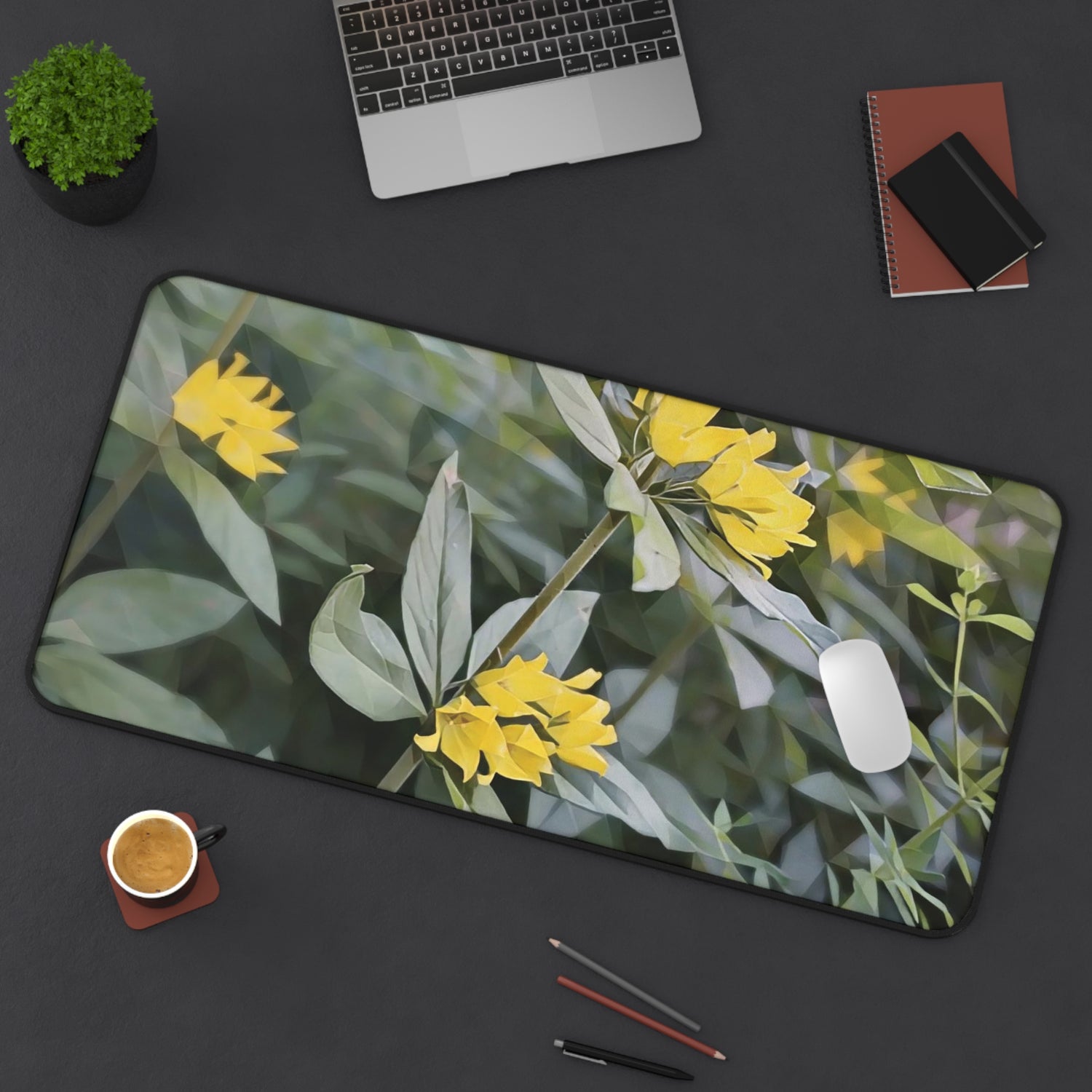 Desk Mat - Poly Art - Flower of Lysimachia (Variant 2)