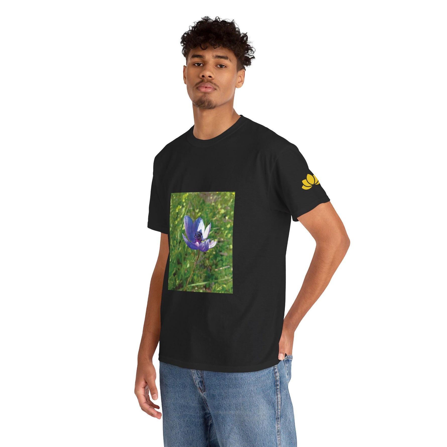 Unisex Heavy Cotton Tee - Flower of Anemone