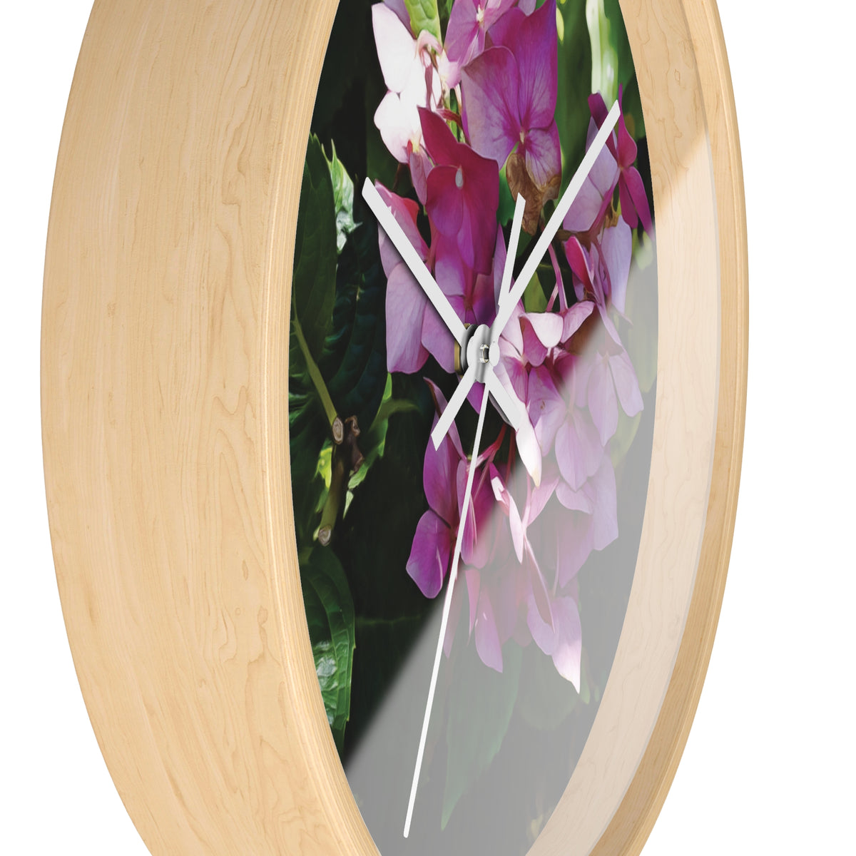 Wall Clock - Flower of Ortensia/Hydrangea Macrophylla