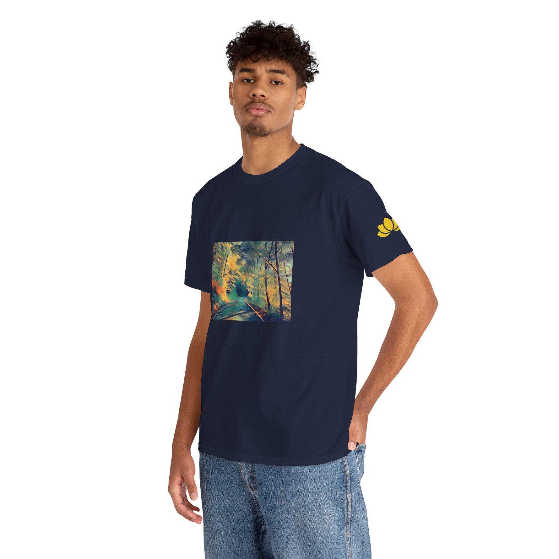 Unisex Heavy Cotton Tee - Poly Art - Forest (Variant 1)