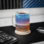 Ceramic White Cup 15oz - Tuscan Landscape (Variant 2)