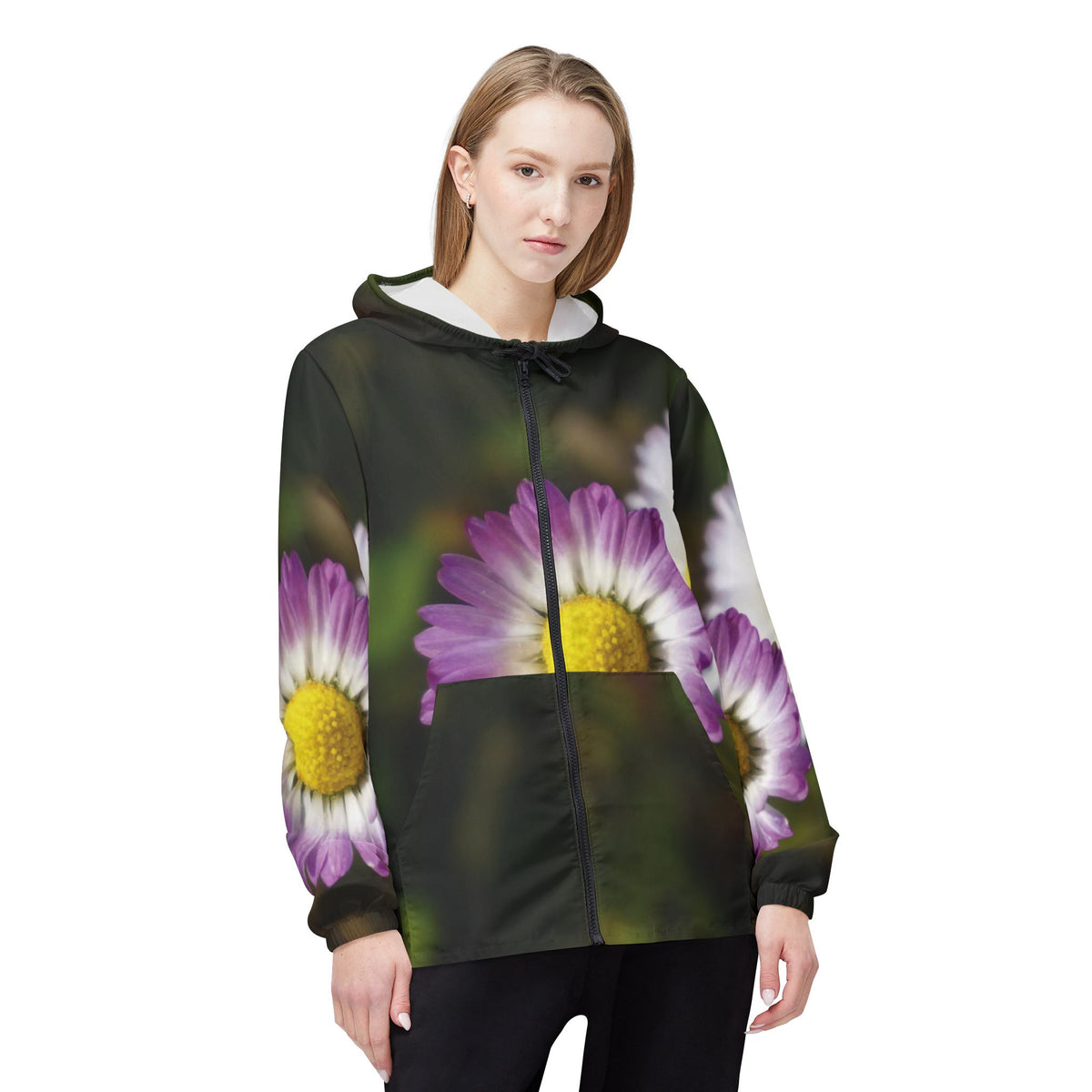 Windbreaker Jacket - Flower of Daisies