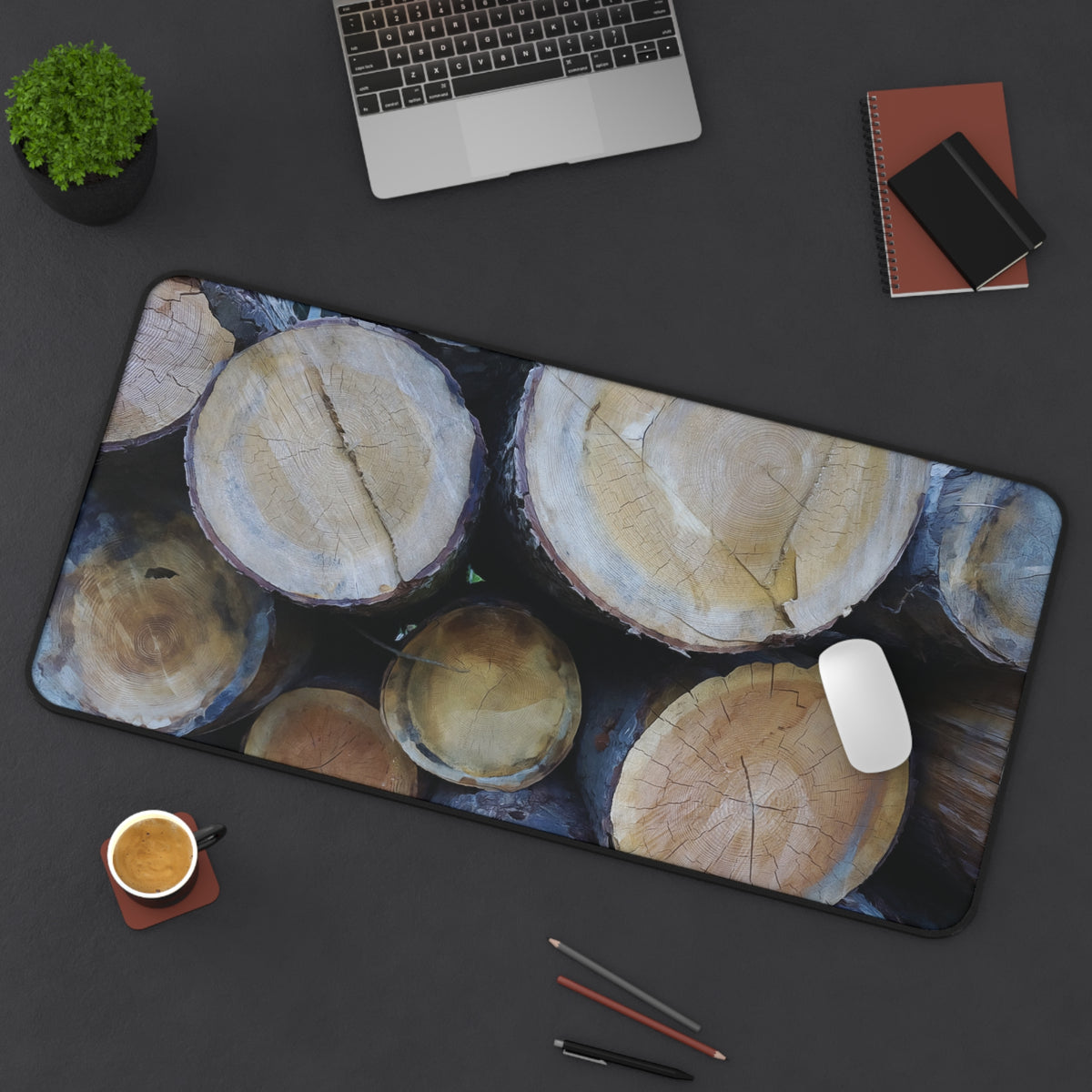 Desk Mat - Wooden Trunks (Variant 2)