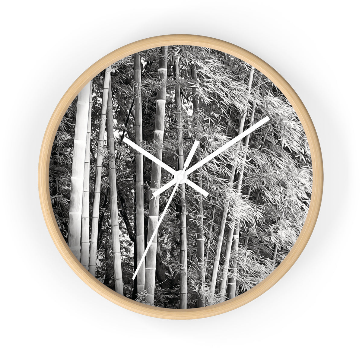 Wall Clock - Bamboo (B&W Variant)