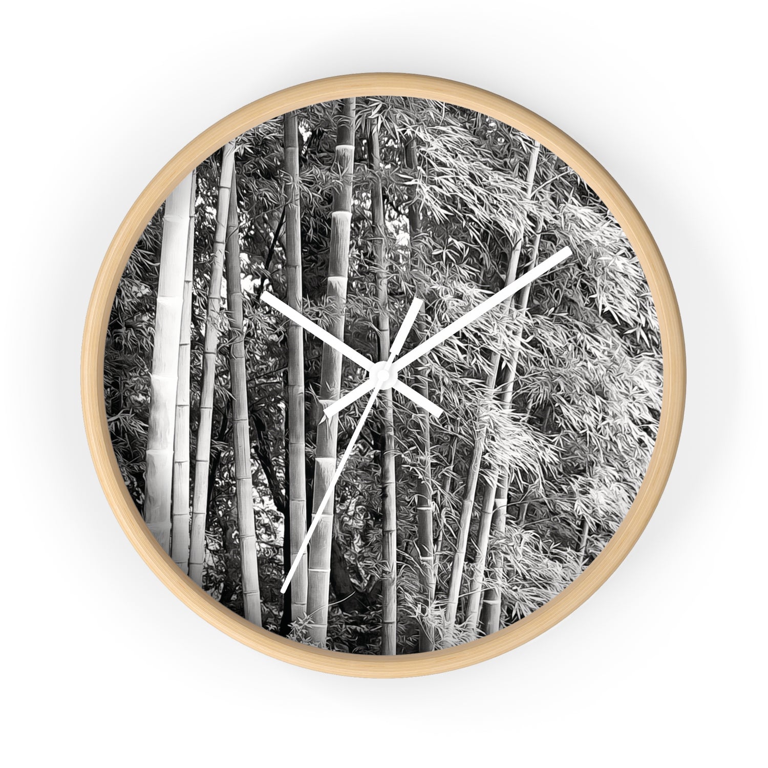 Wall Clock - Bamboo (B&W Variant)