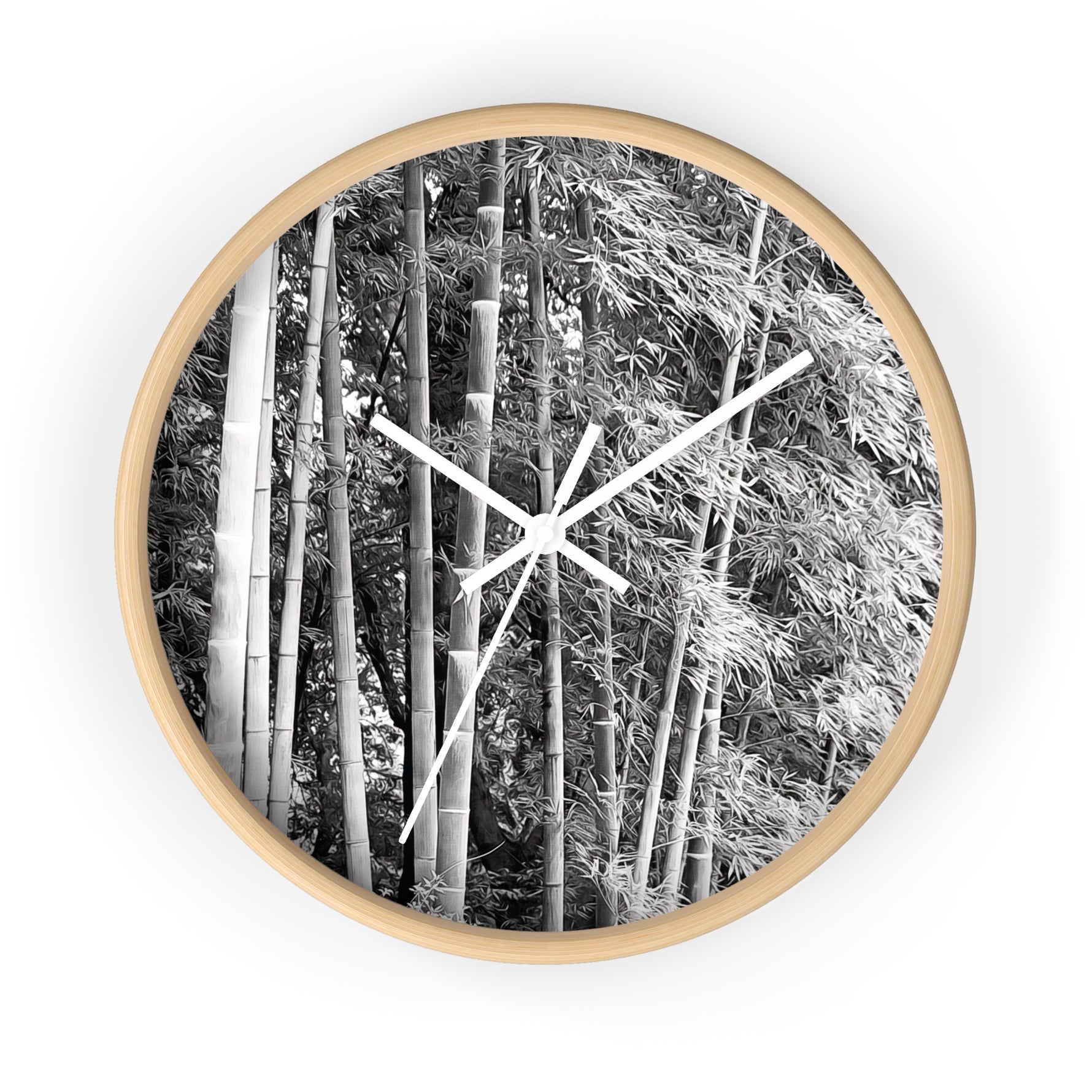 Wall Clock - Bamboo (B&W Variant)