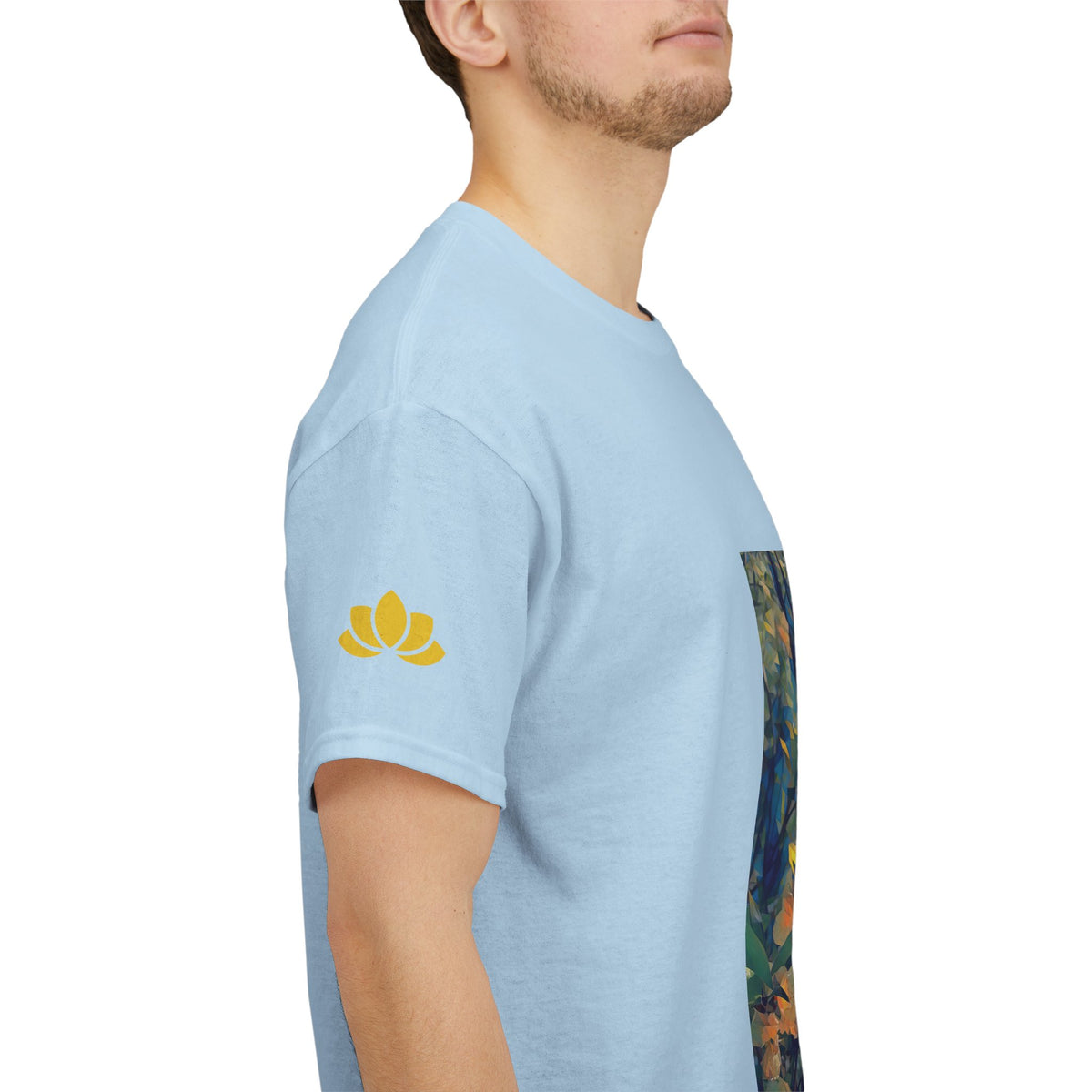 Unisex Heavy Cotton Tee - Poly Art - Apple's Tree Flower (Variant 2)