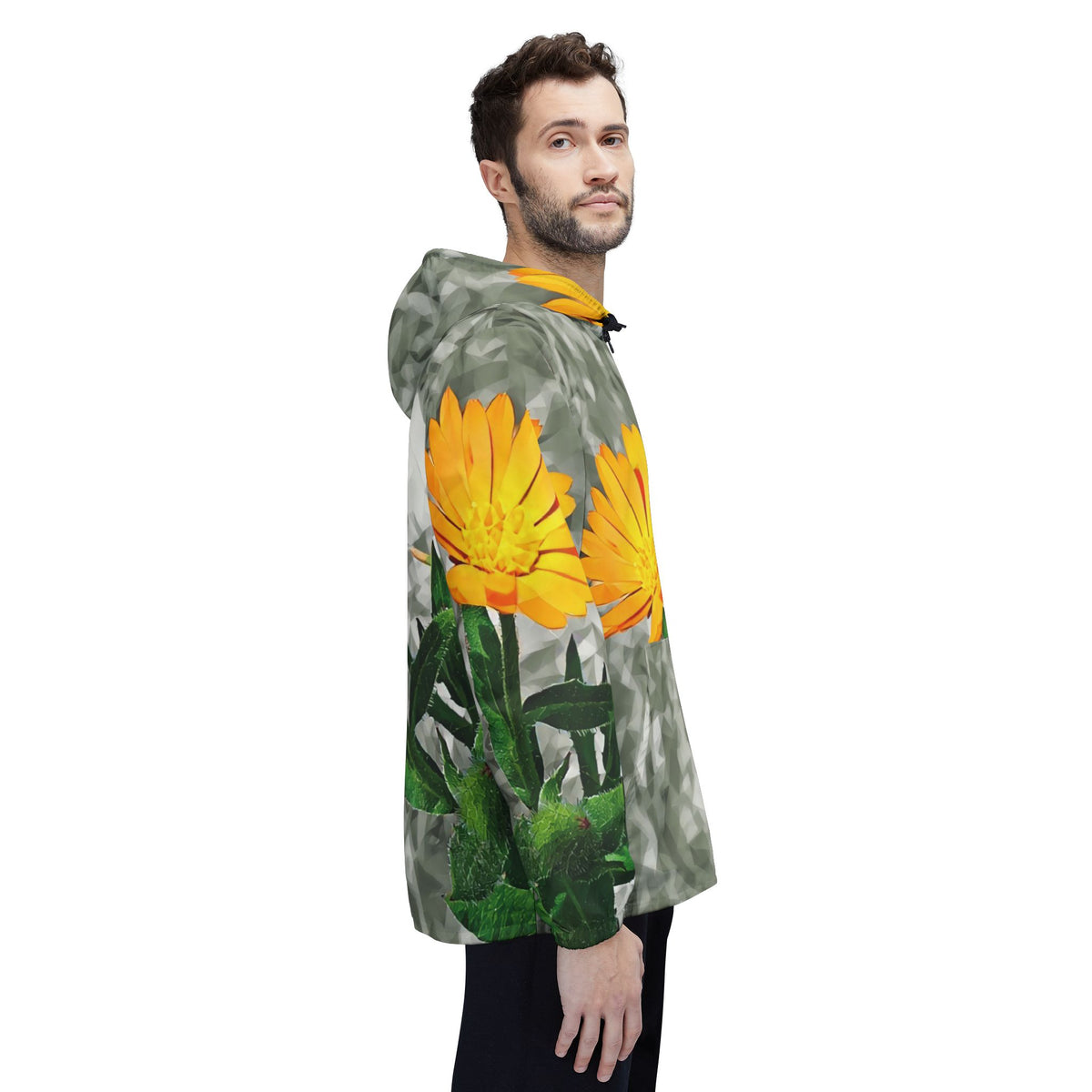 Windbreaker Jacket - Poly Art - Flower of Calendula (Variant 1)