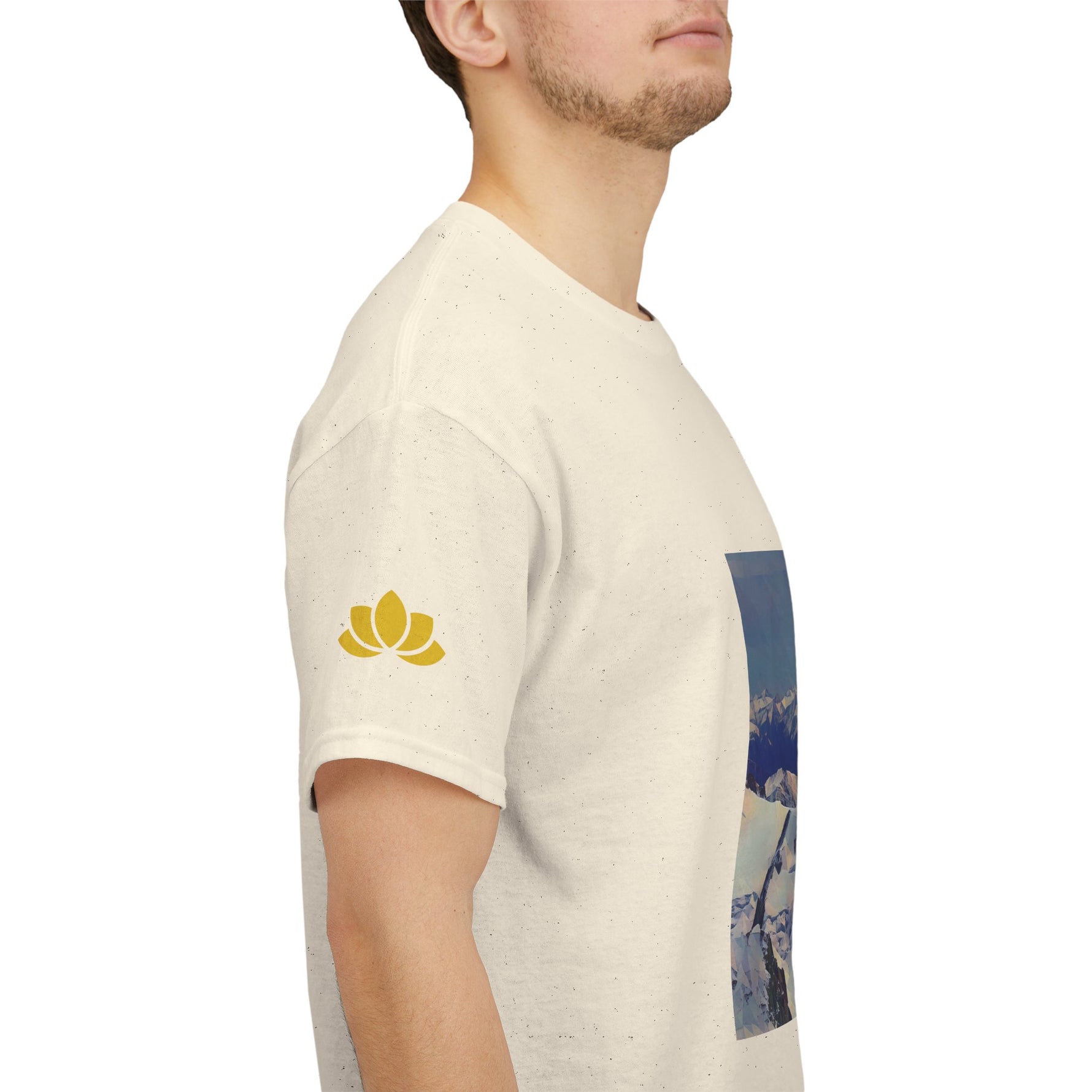 Unisex Heavy Cotton Tee - Poly Art - View from Mont Blanc