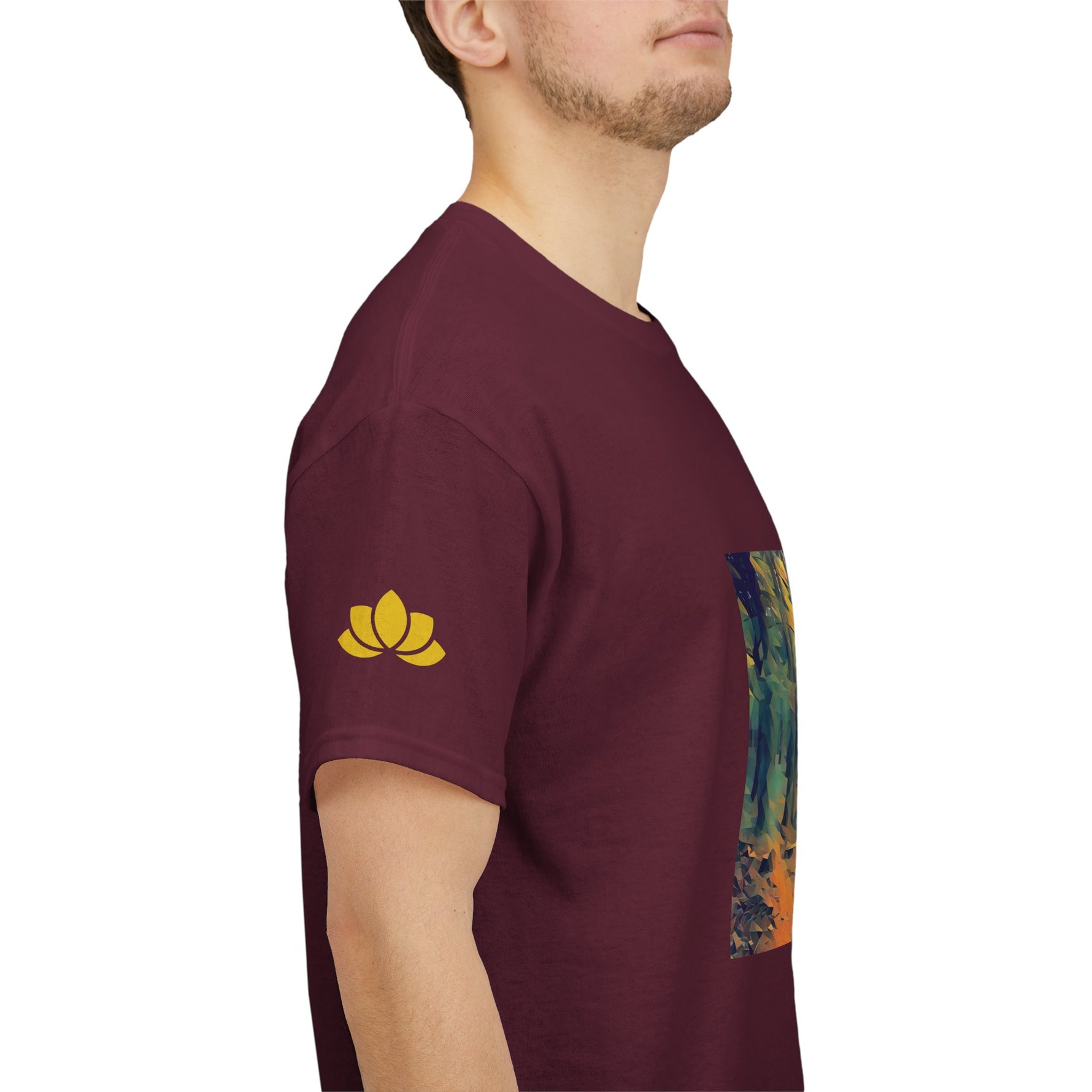 Unisex Heavy Cotton Tee - Poly Art - Forest, a Path (Variant 1)