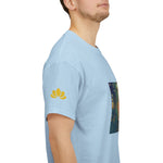 Unisex Heavy Cotton Tee - Poly Art - Forest Sunset (Variant 1)