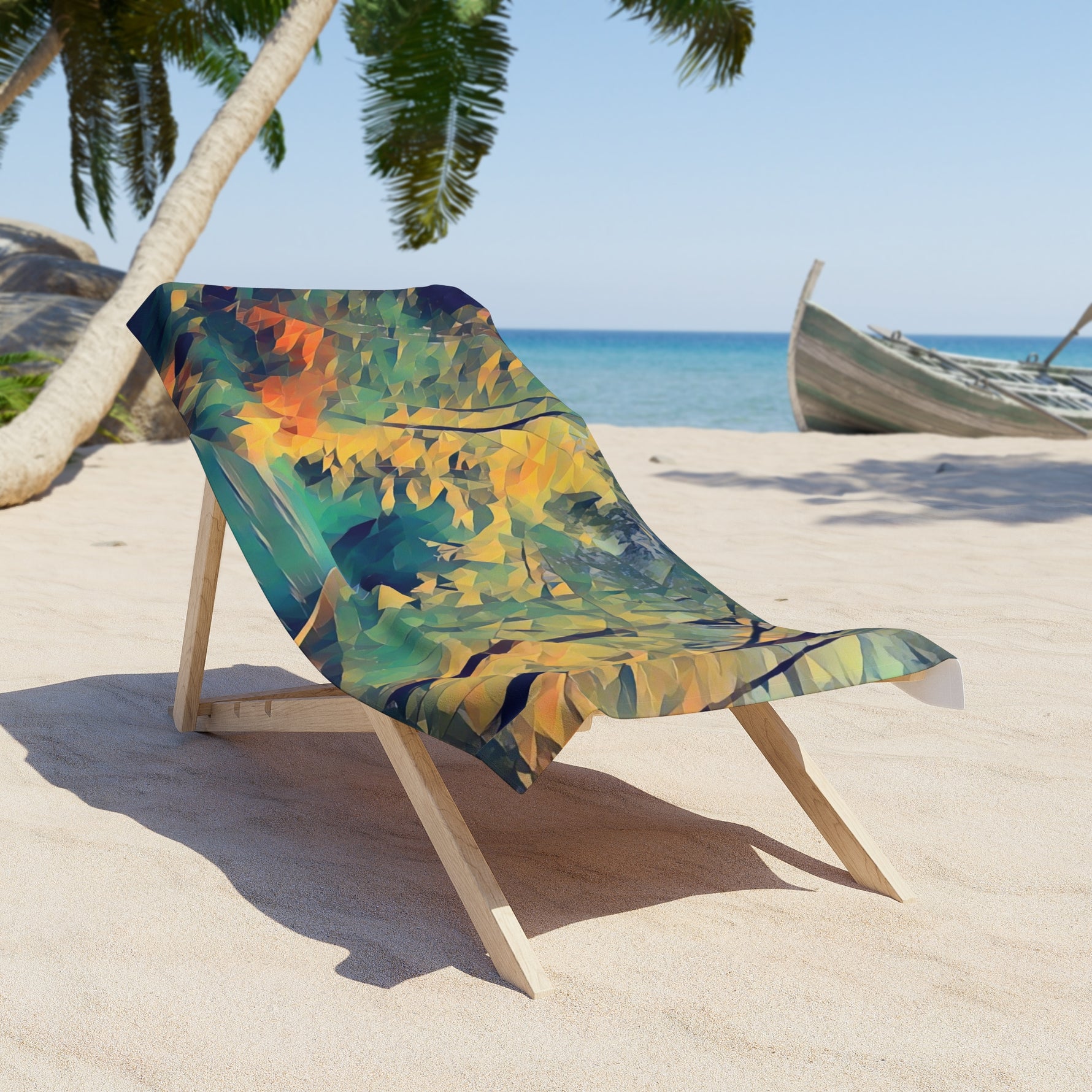 Beach Towel – Poly Art - Forest (Variant 01)