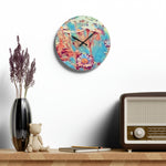 Acrylic Wall Clock - Poly Art - Flower of Daisies (Variant 3)
