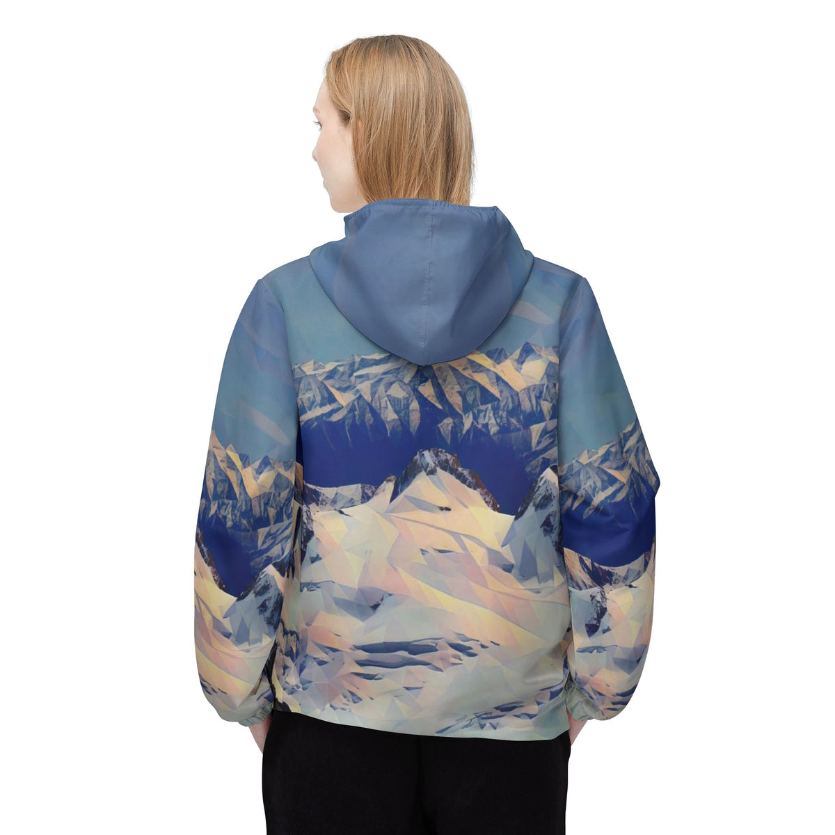 Windbreaker Jacket - Poly Art - View from Mont Blanc