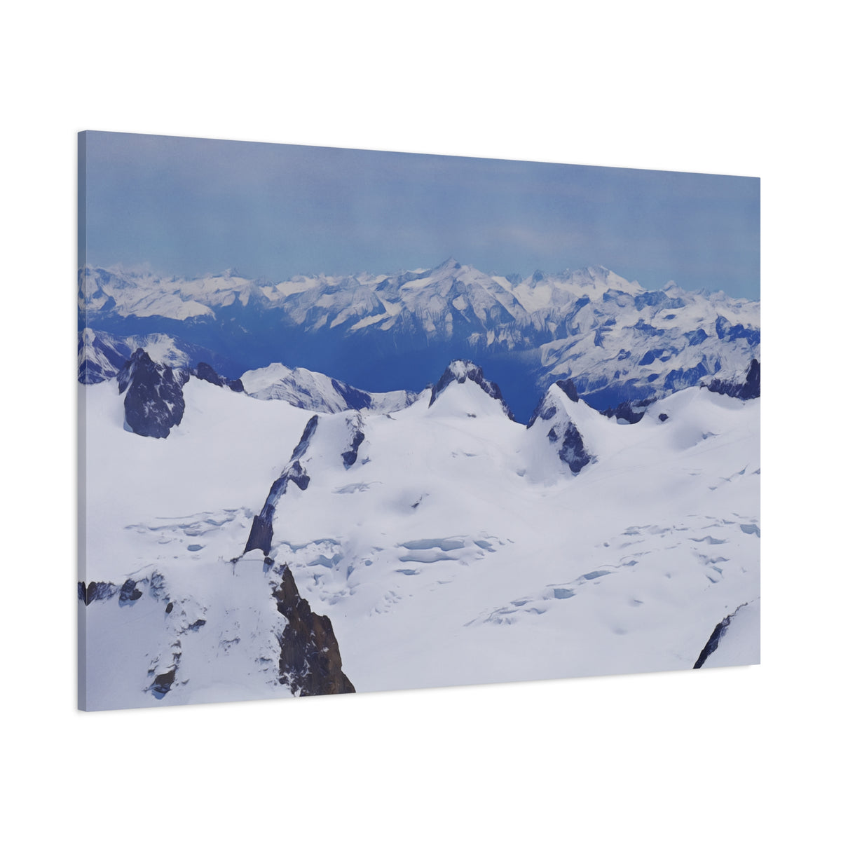 Stretched Matte Canvas - View from Mont Blanc