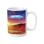 Ceramic White Cup 15oz - Poly Art - Tuscan Landscape (Variant 2)