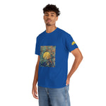 Unisex Heavy Cotton Tee - Poly Art - Flower of Dandelion (Variant 1)