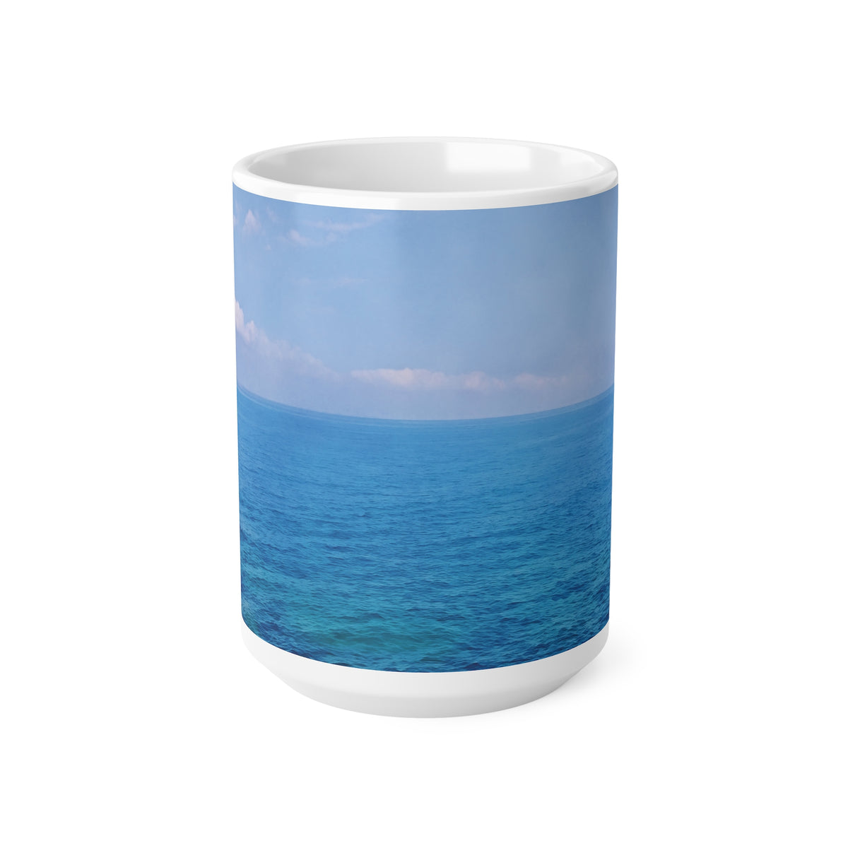 Ceramic White Cup 15oz - Sea (Variant 01)