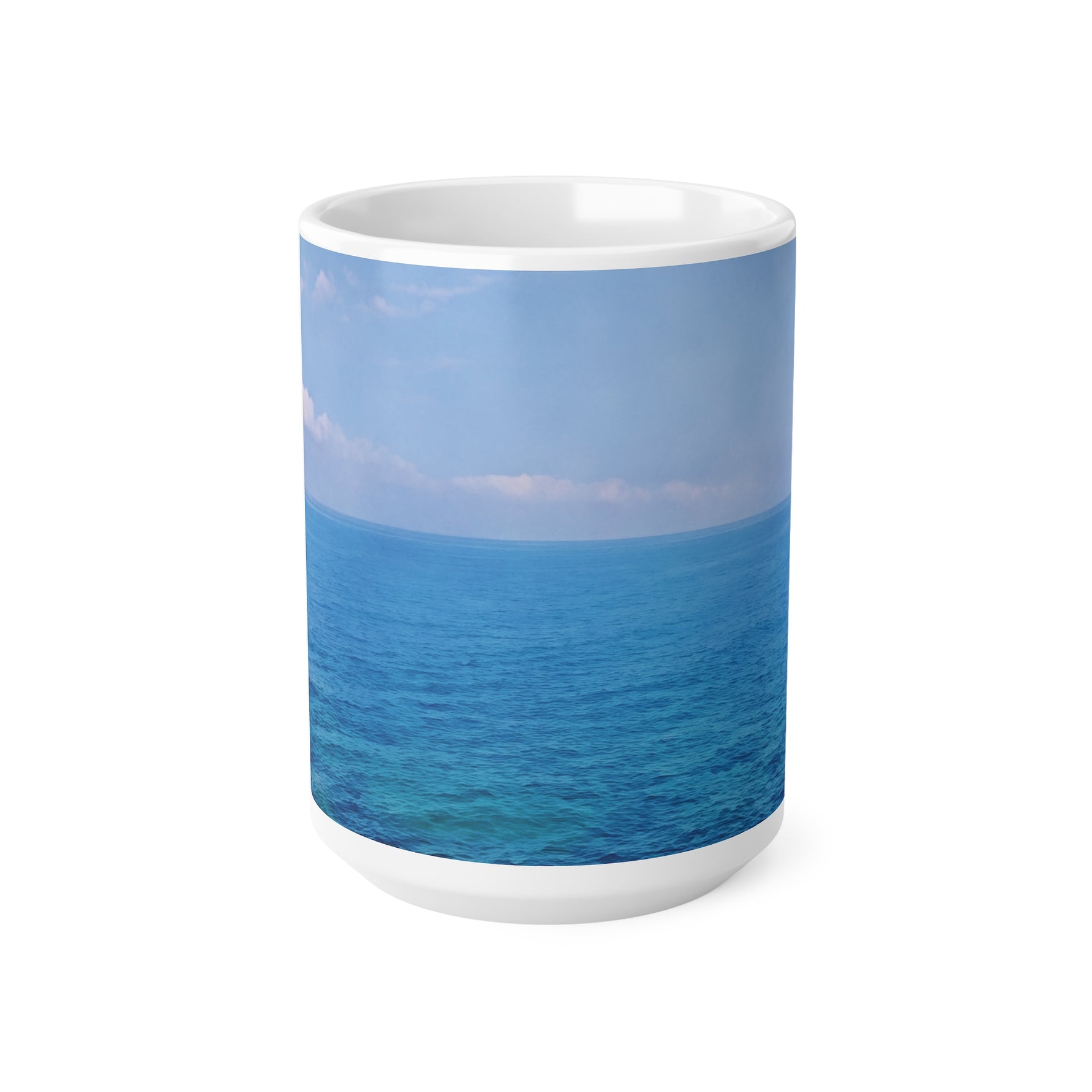 Ceramic White Cup 15oz - Sea (Variant 01)