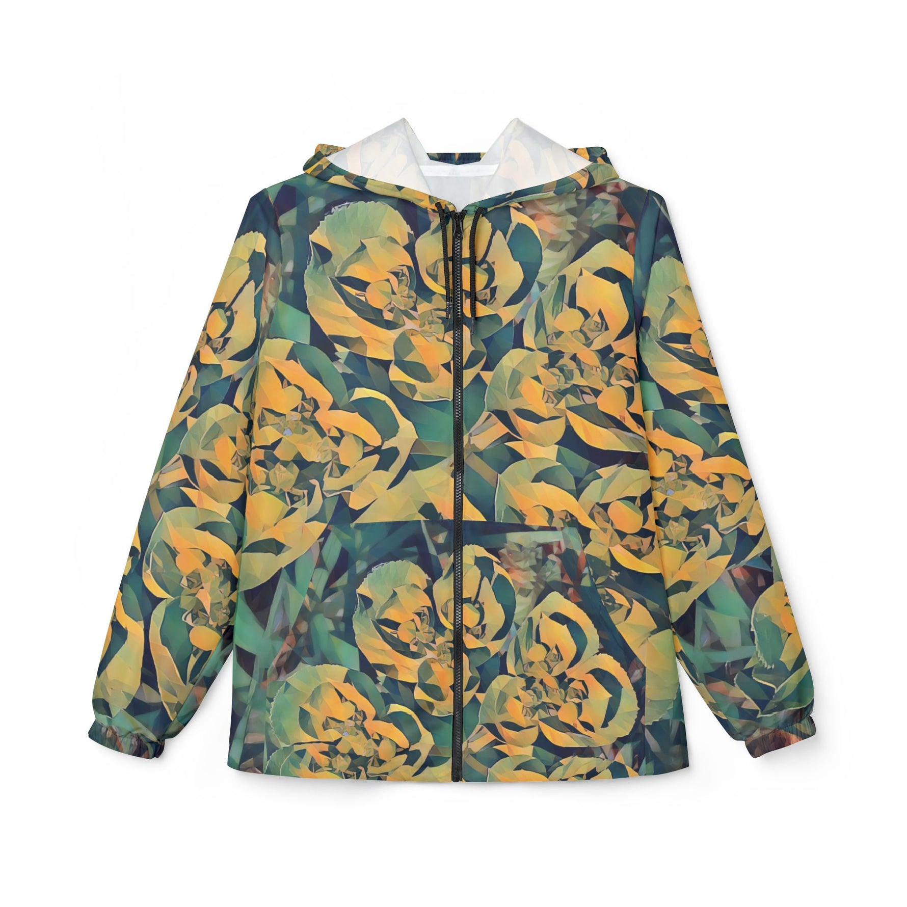 Windbreaker Jacket - Poly Art - Flower of Euphorbia Helioscopia