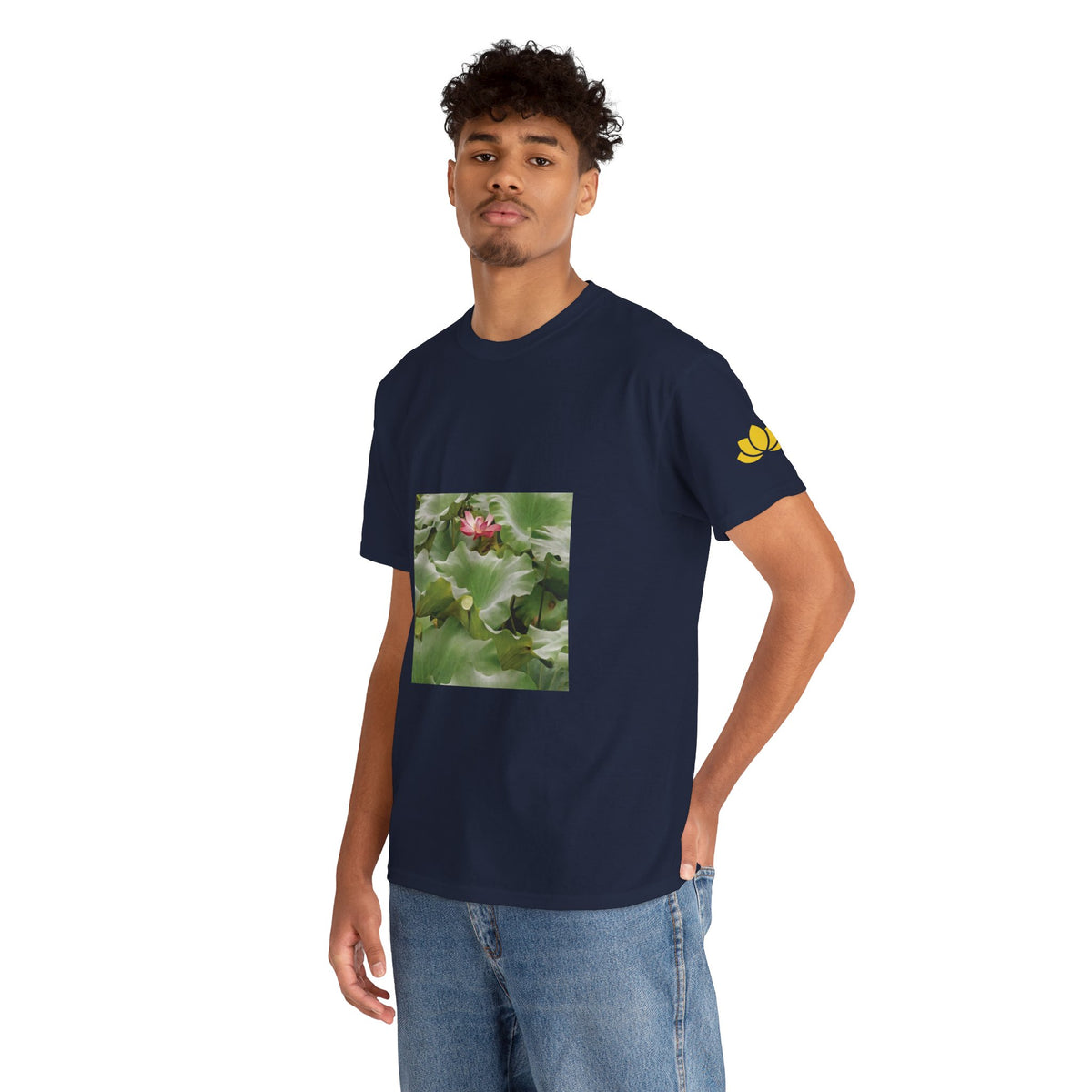 Unisex Heavy Cotton Tee - Flower of Lotus (Variant 2)