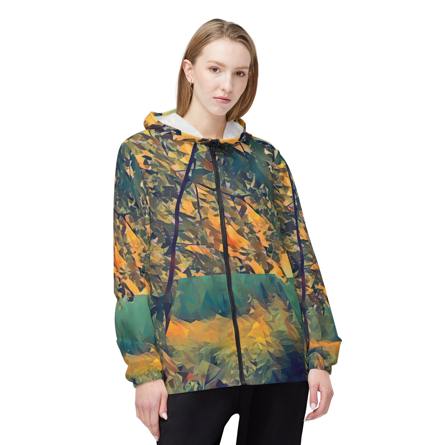 Windbreaker Jacket - Poly Art - Forest (Variant 4)