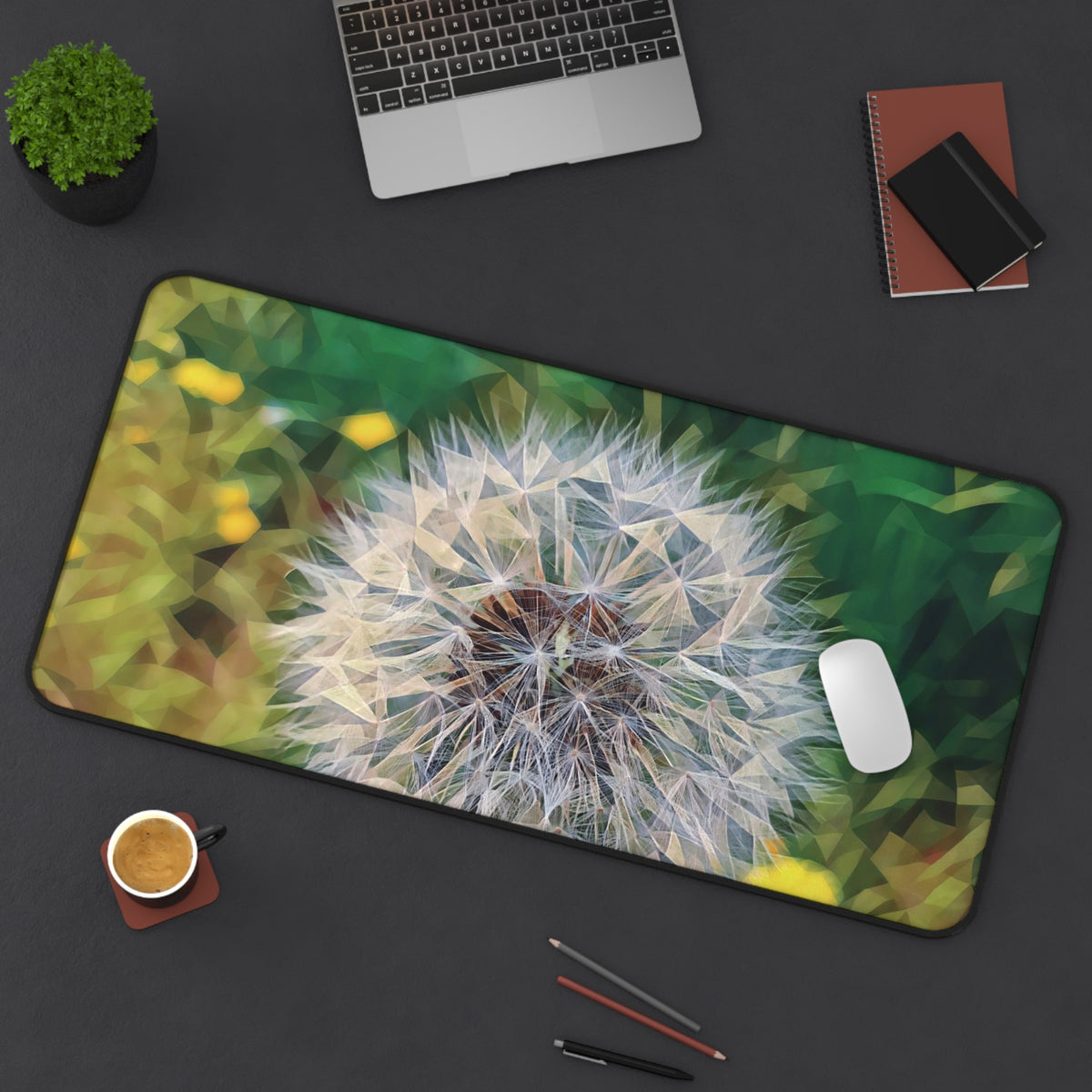 Desk Mat - Poly Art - Flower of Dandelion (Variant 1)