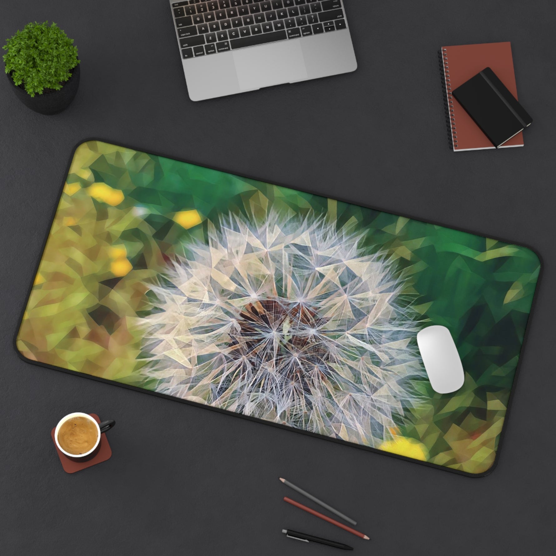 Desk Mat - Poly Art - Flower of Dandelion (Variant 1)